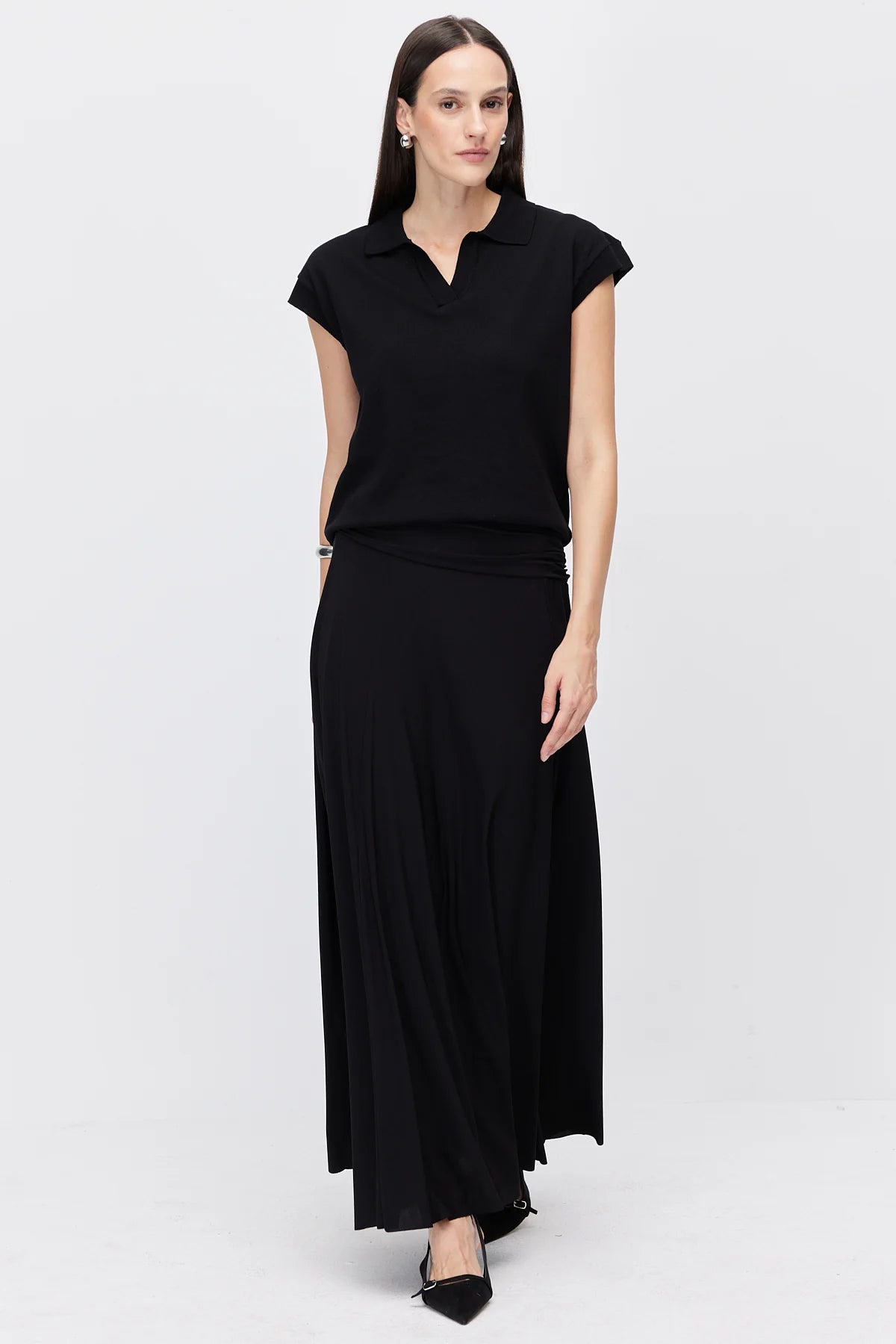 Women's Polo Collar Short-Sleeve Knitwear