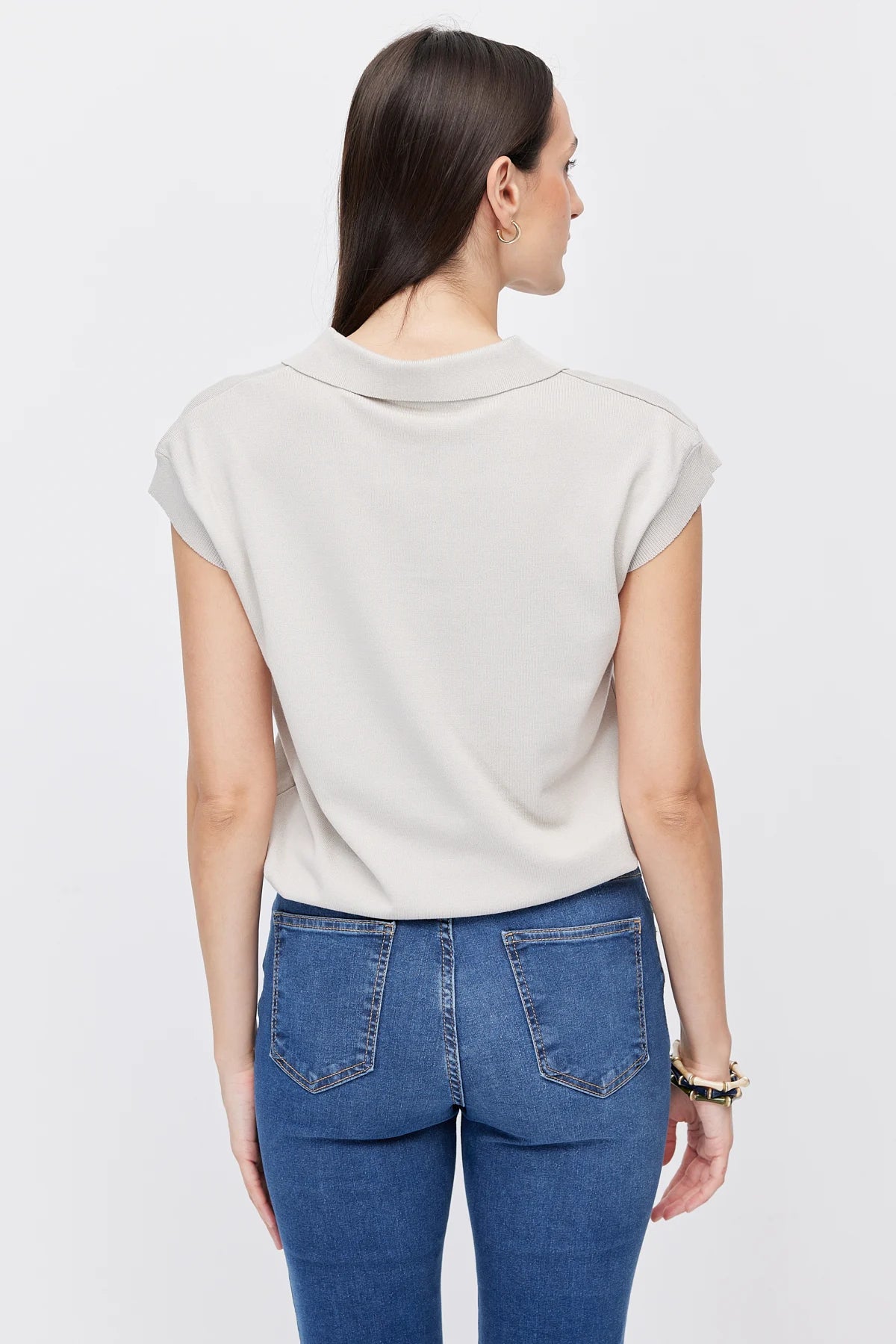 Women's Polo Collar Short-Sleeve Knitwear