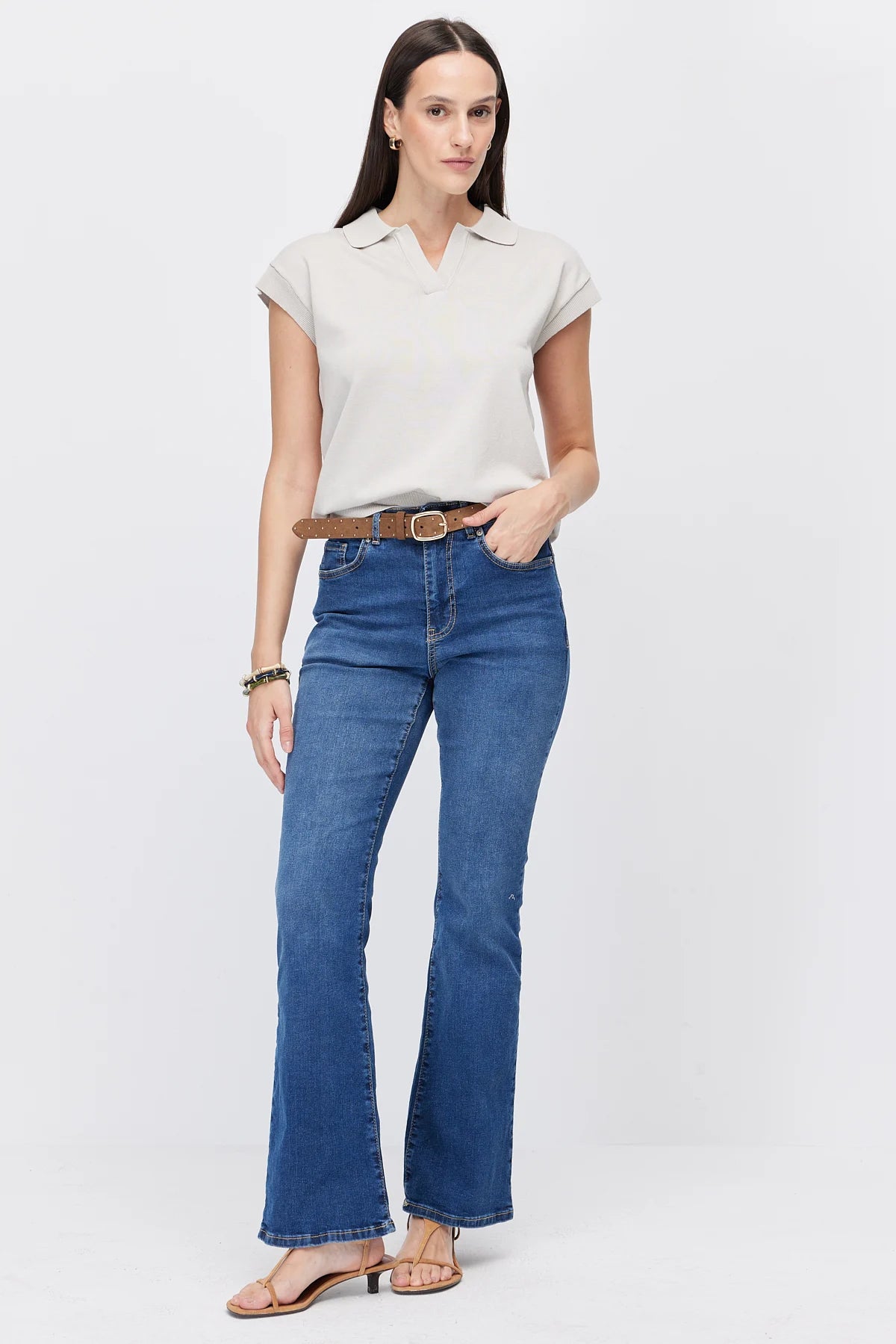 Women's Polo Collar Short-Sleeve Knitwear