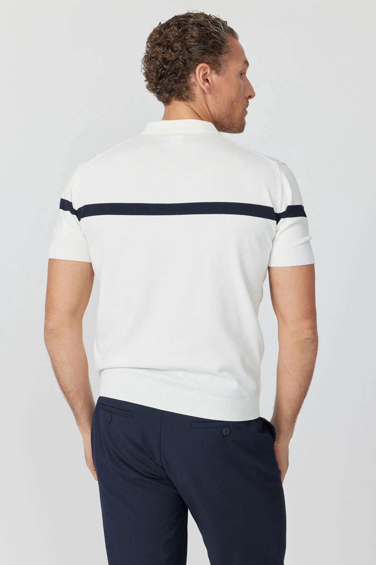 Men's Polo Collar Knit T-shirt