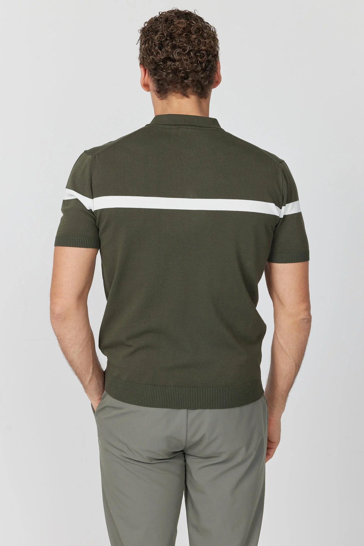 Men's Polo Collar Knit T-shirt