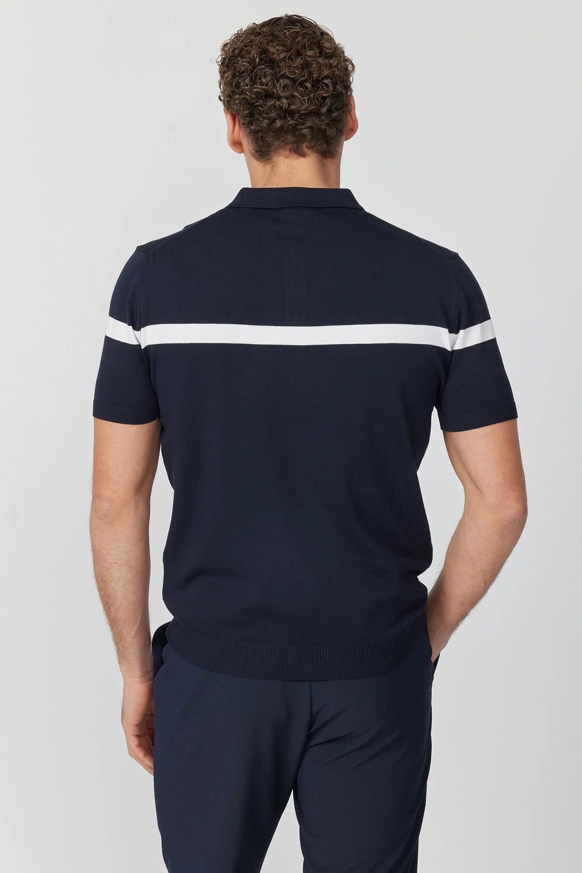 Men's Polo Collar Knit T-shirt