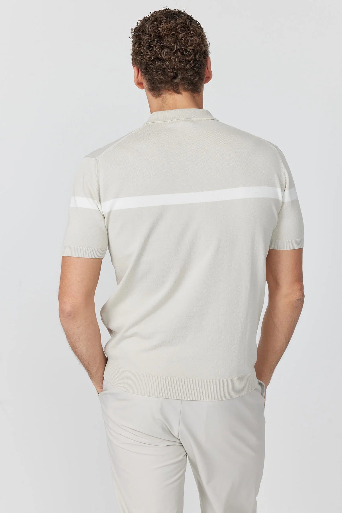 Men's Polo Collar Knit T-shirt