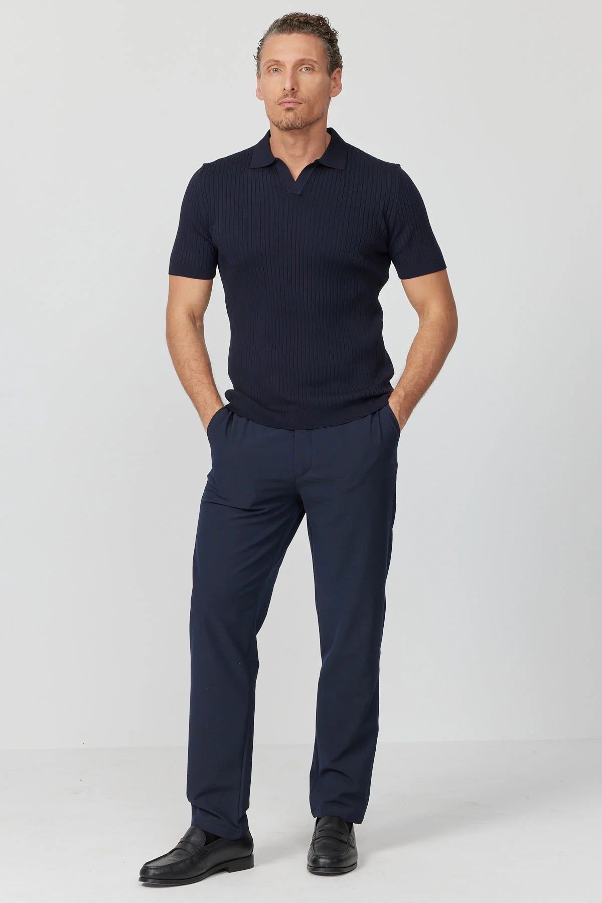 Men's Ribbed Knit T-shirt