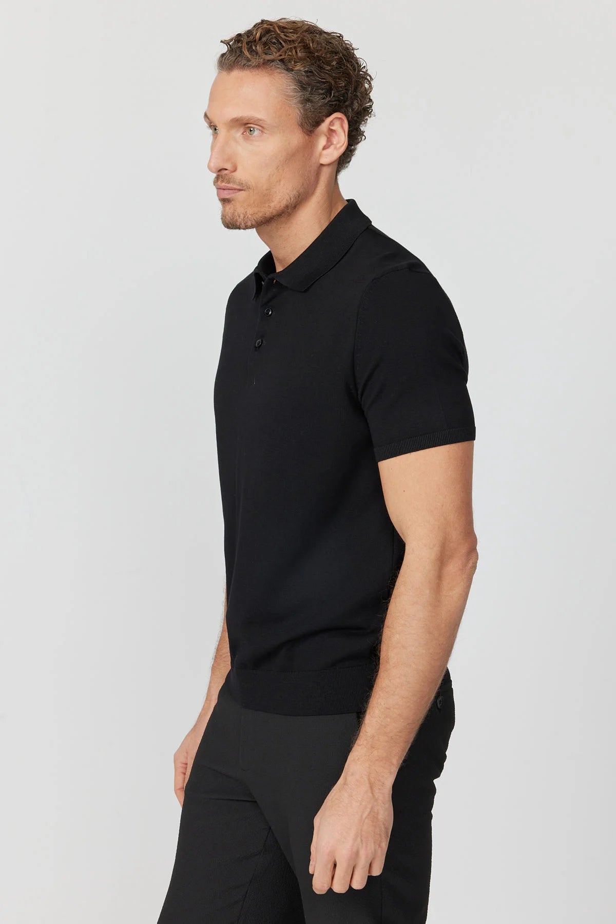 Men's Knitted Polo T-shirt