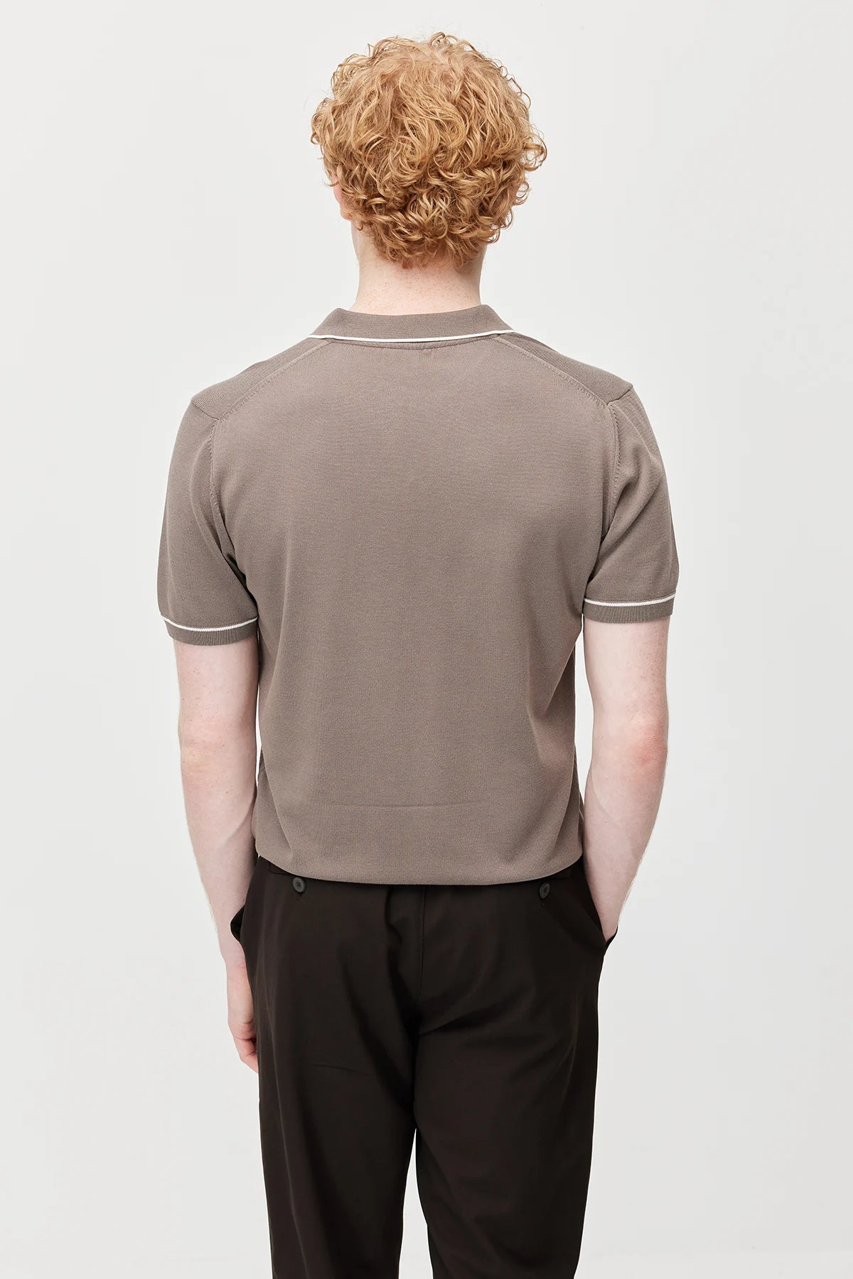 Men's Striped Detail Knitted T-shirt