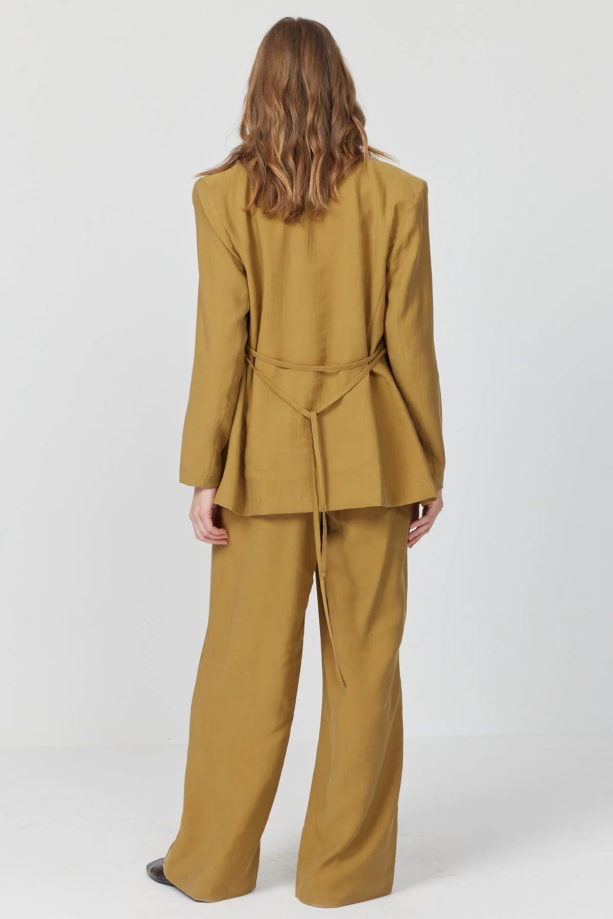 Women's Wide Leg Trousers with Waist Detail