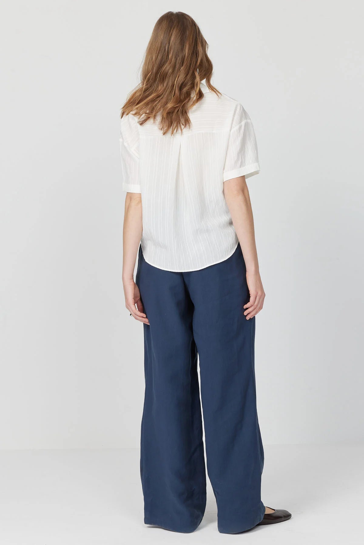 Women's Wide Leg Trousers with Waist Detail