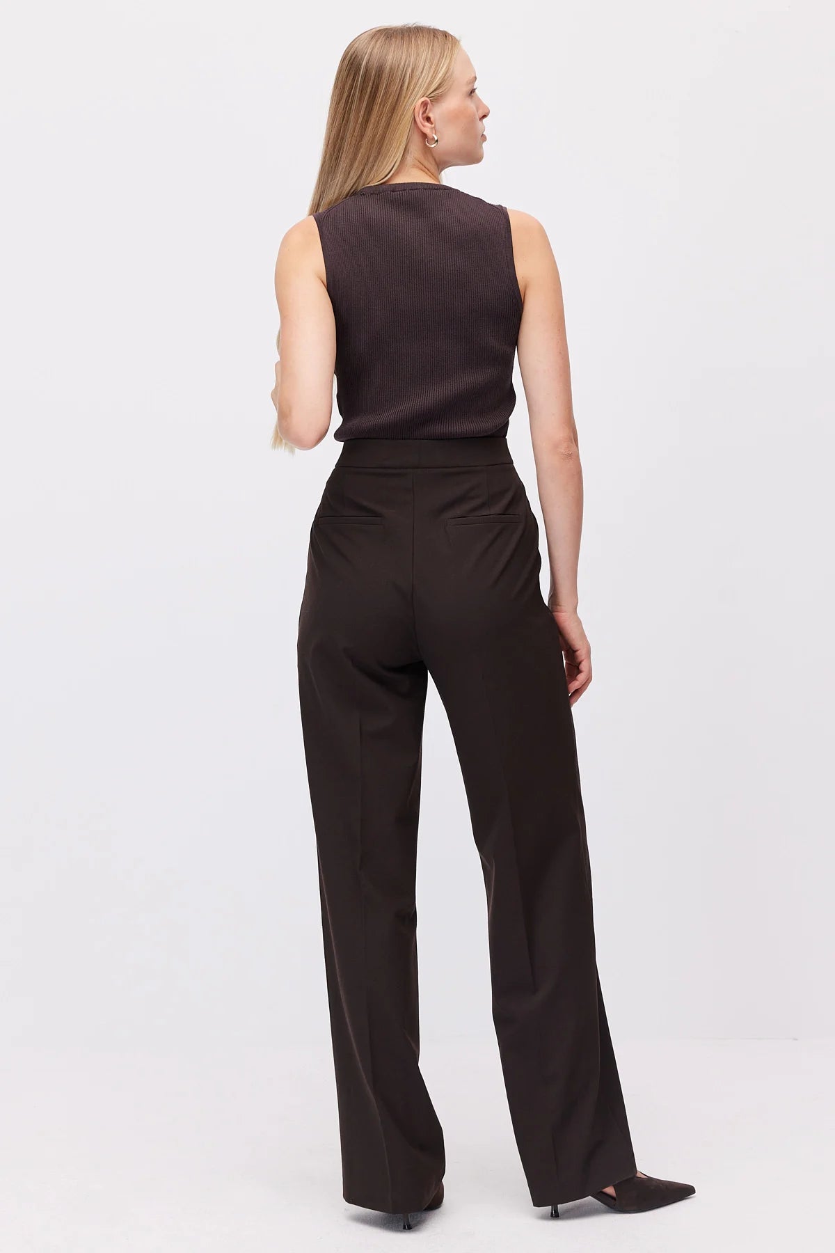 Women's Wide Leg Fabric Trousers