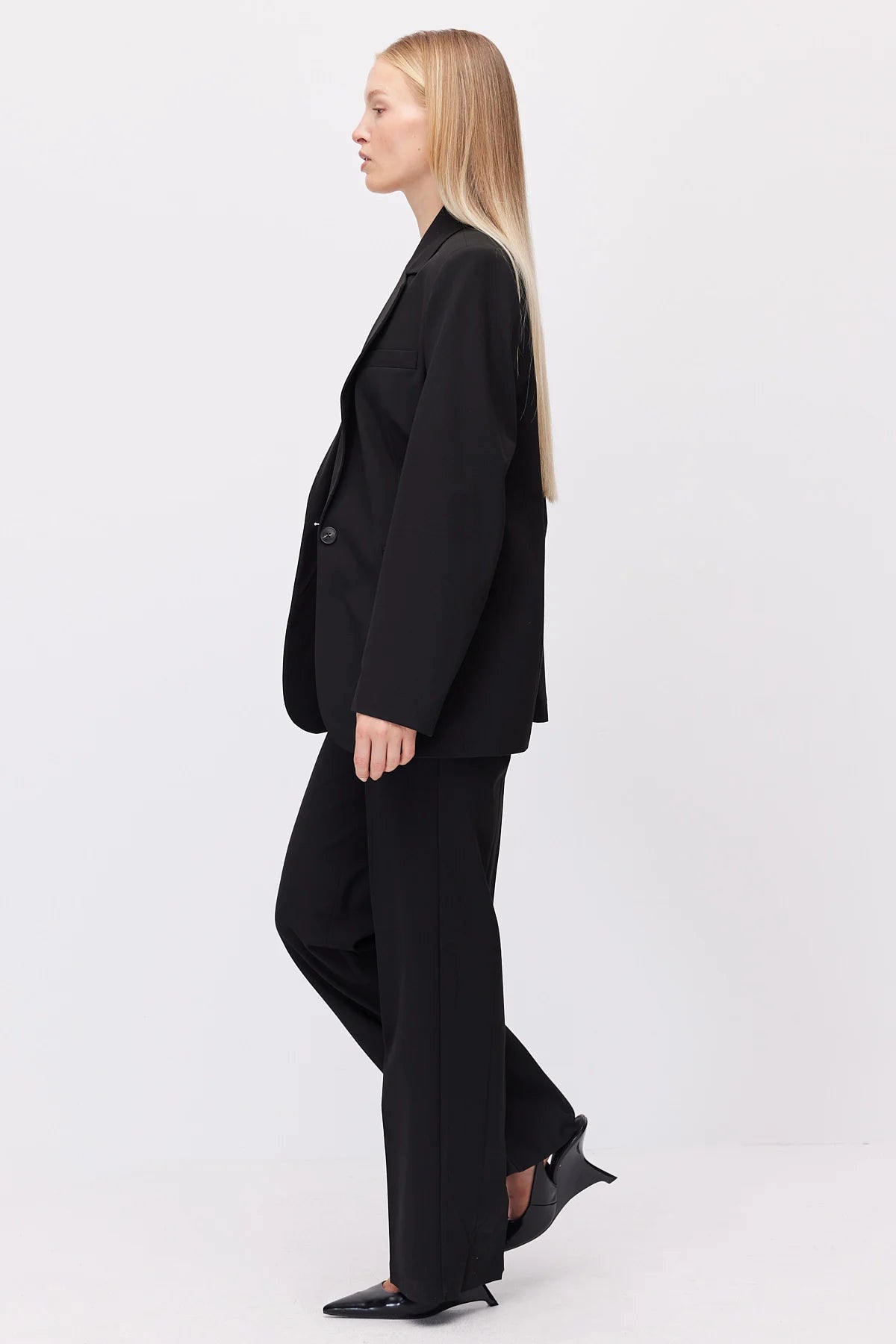 Women's Wide Leg Fabric Trousers