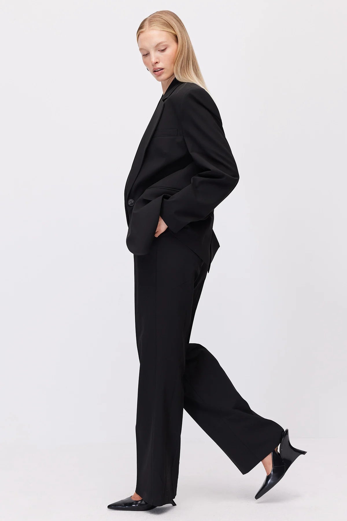 Women's Wide Leg Fabric Trousers