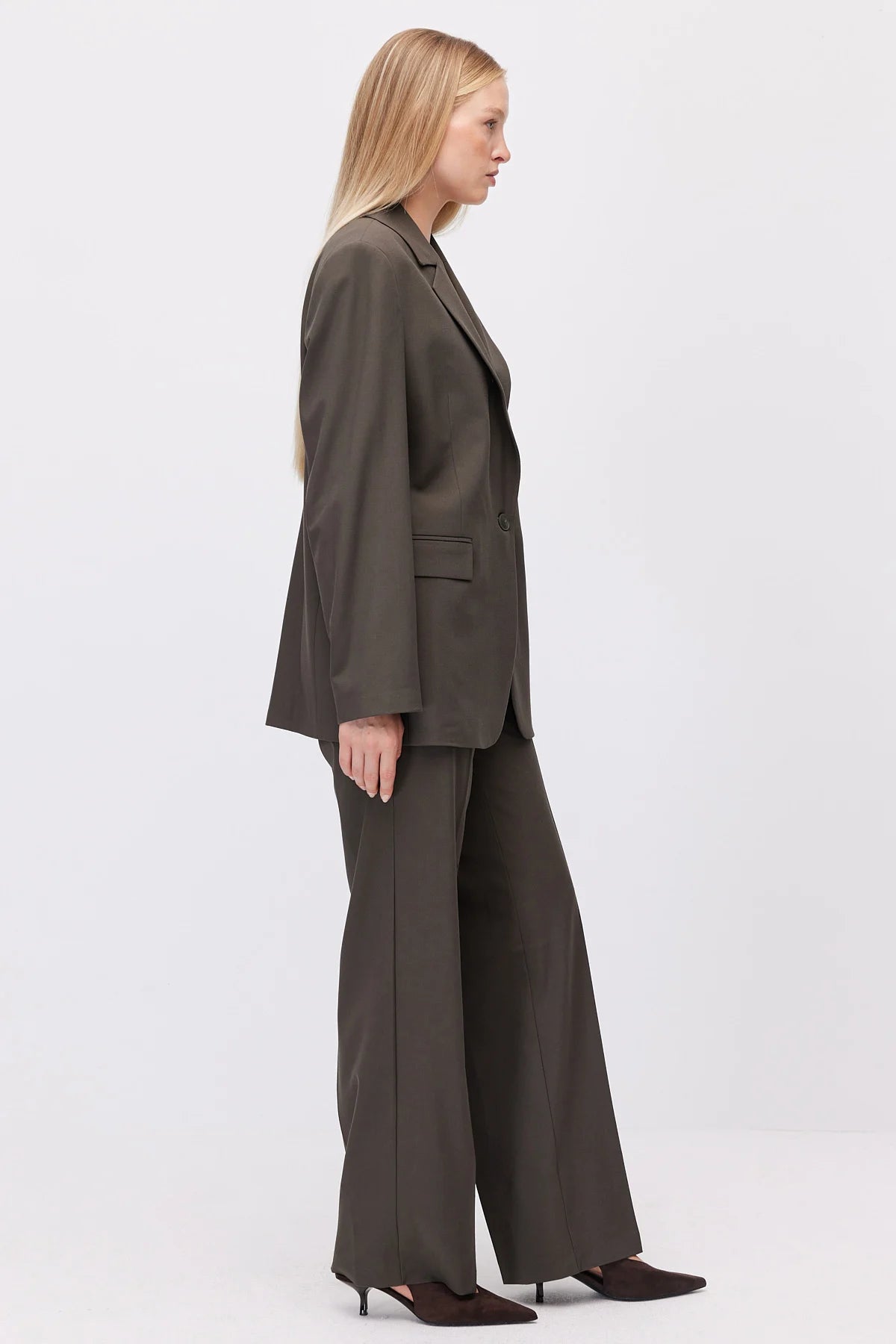 Women's Wide Leg Fabric Trousers