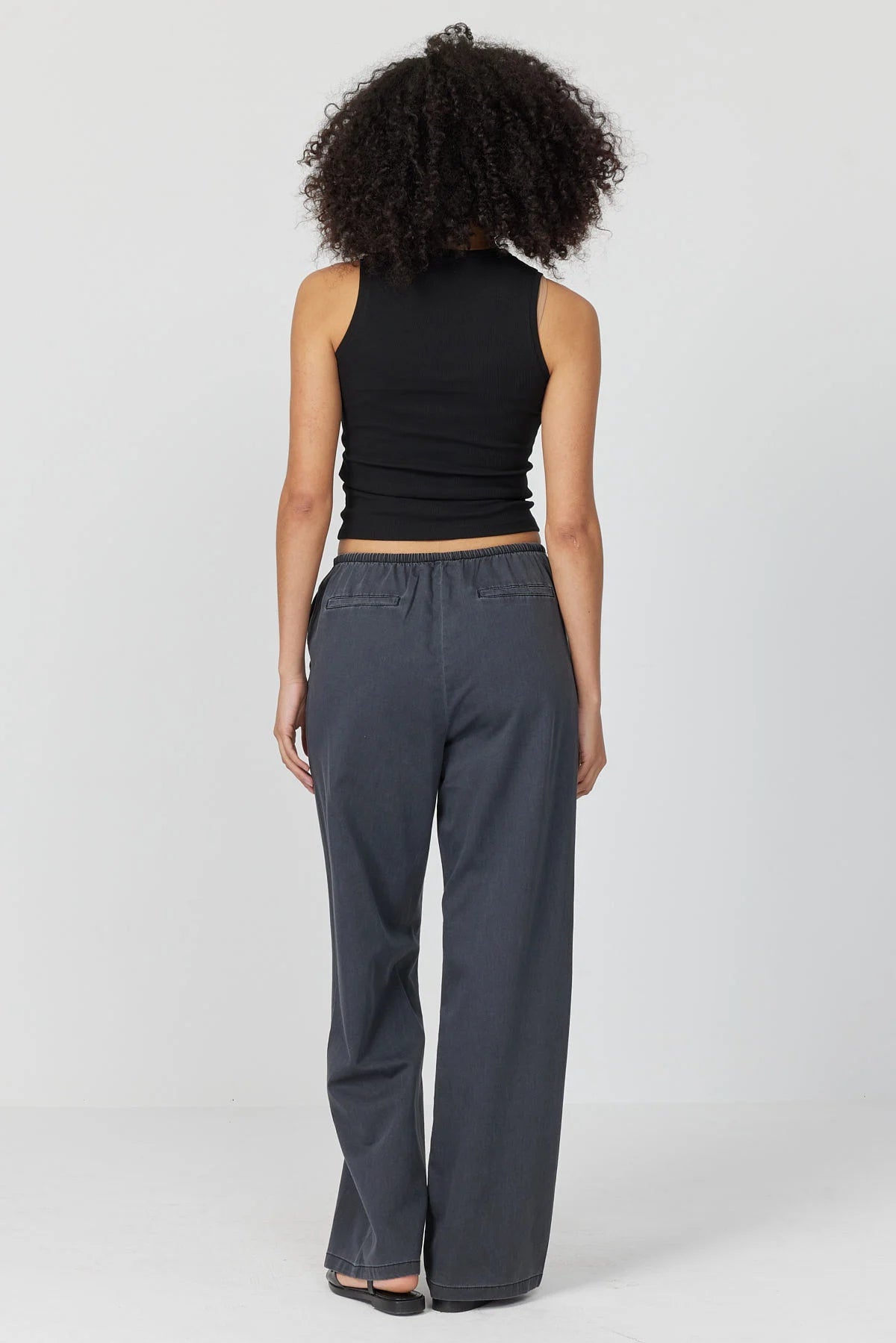 Women’s Elastic Waist Denim Trousers