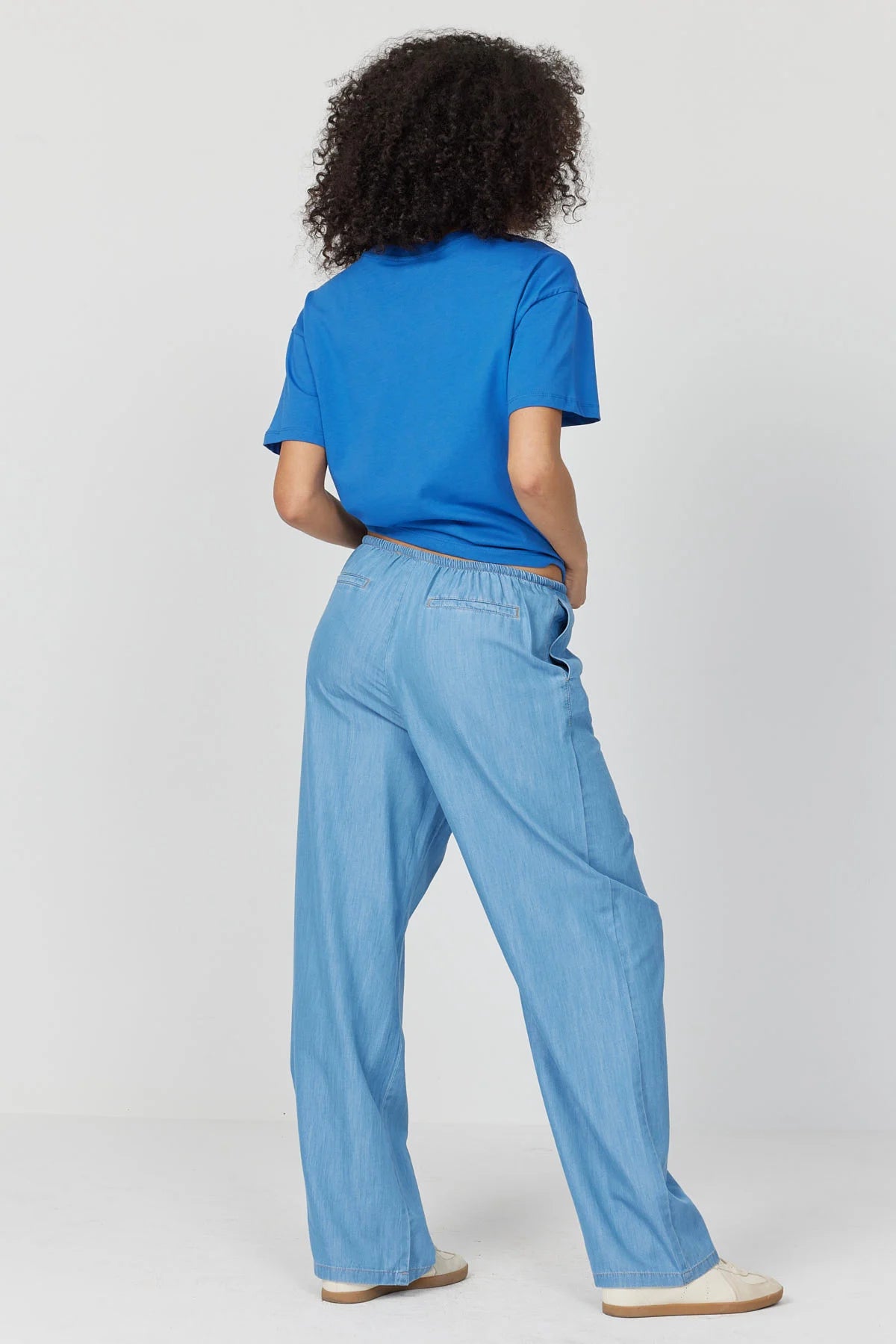 Women’s Elastic Waist Denim Trousers