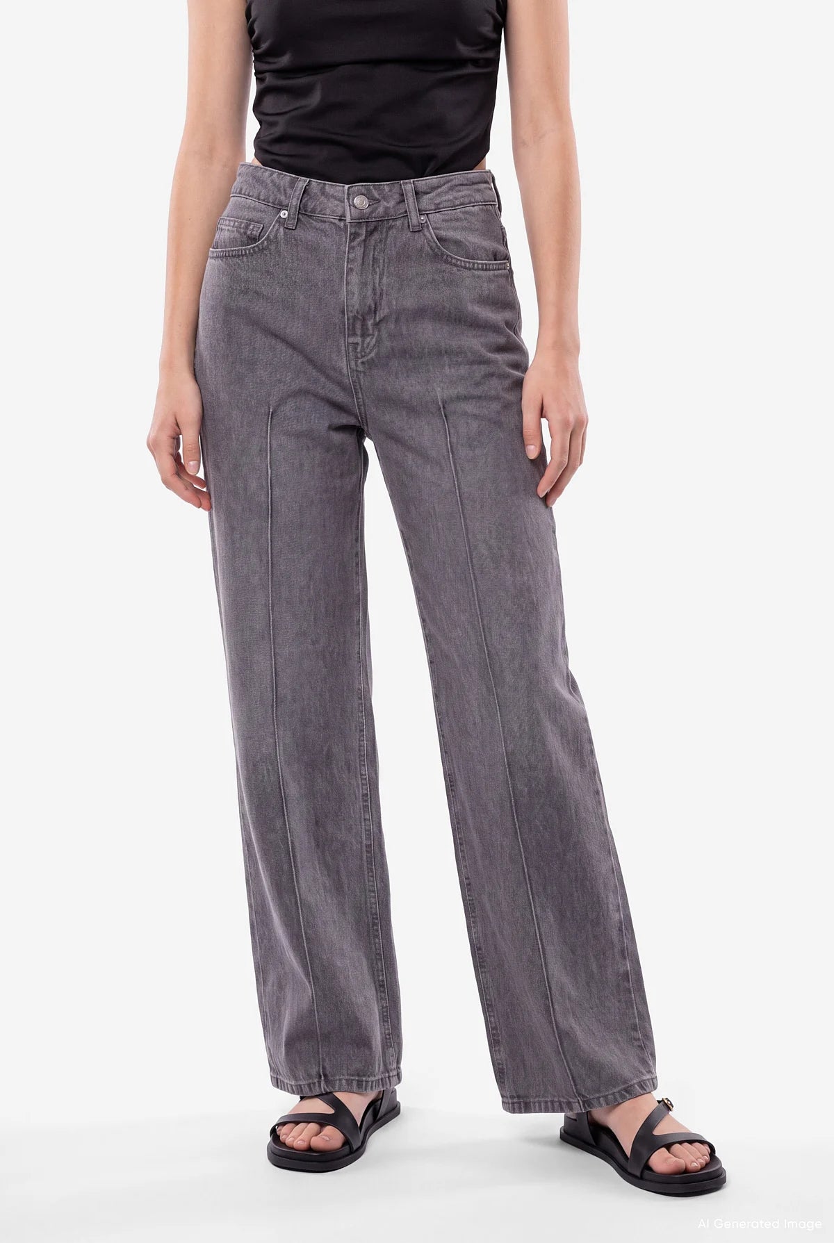 Women's High Waist Wide Leg Jeans