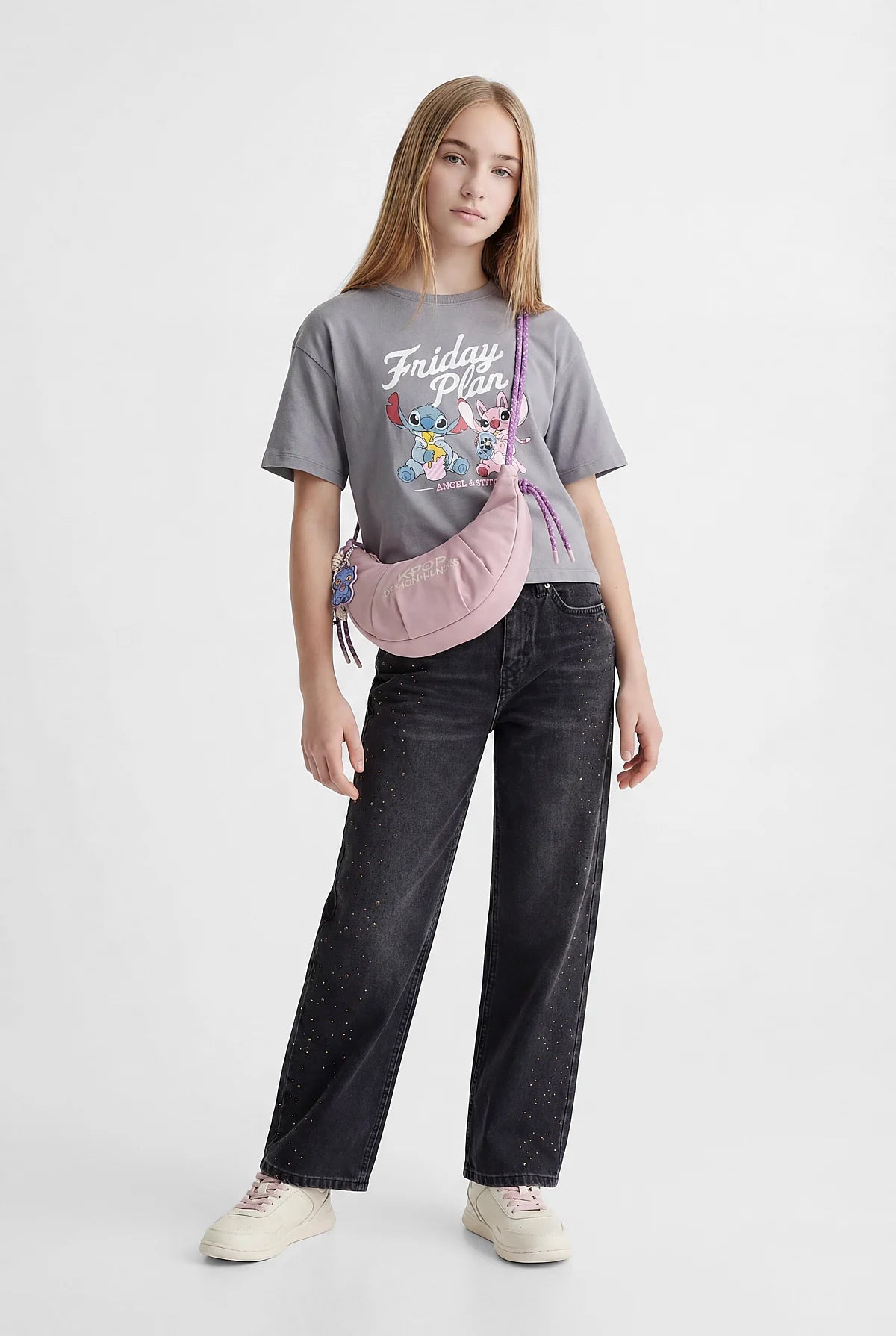 Girls' Rhinestone Embellished Denim Pants