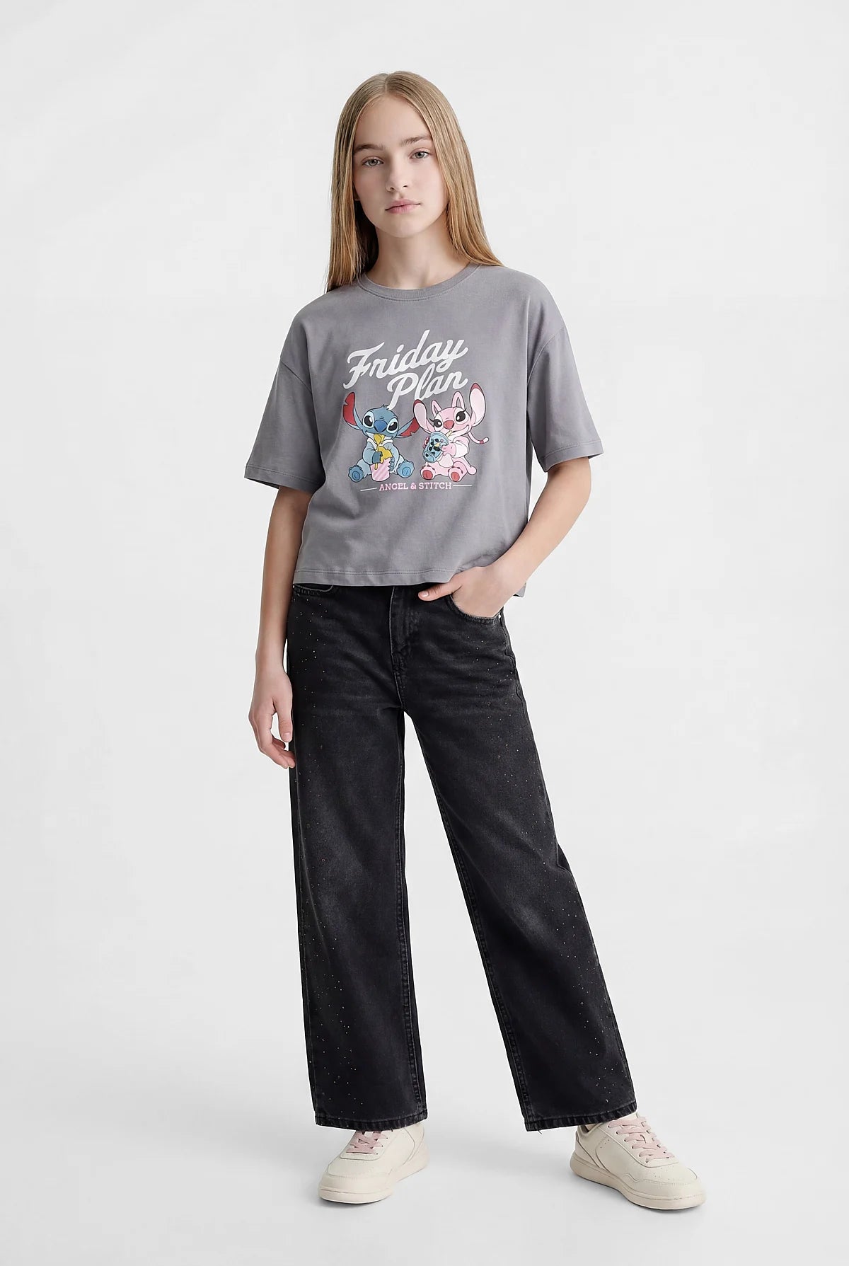 Girls' Rhinestone Embellished Denim Pants