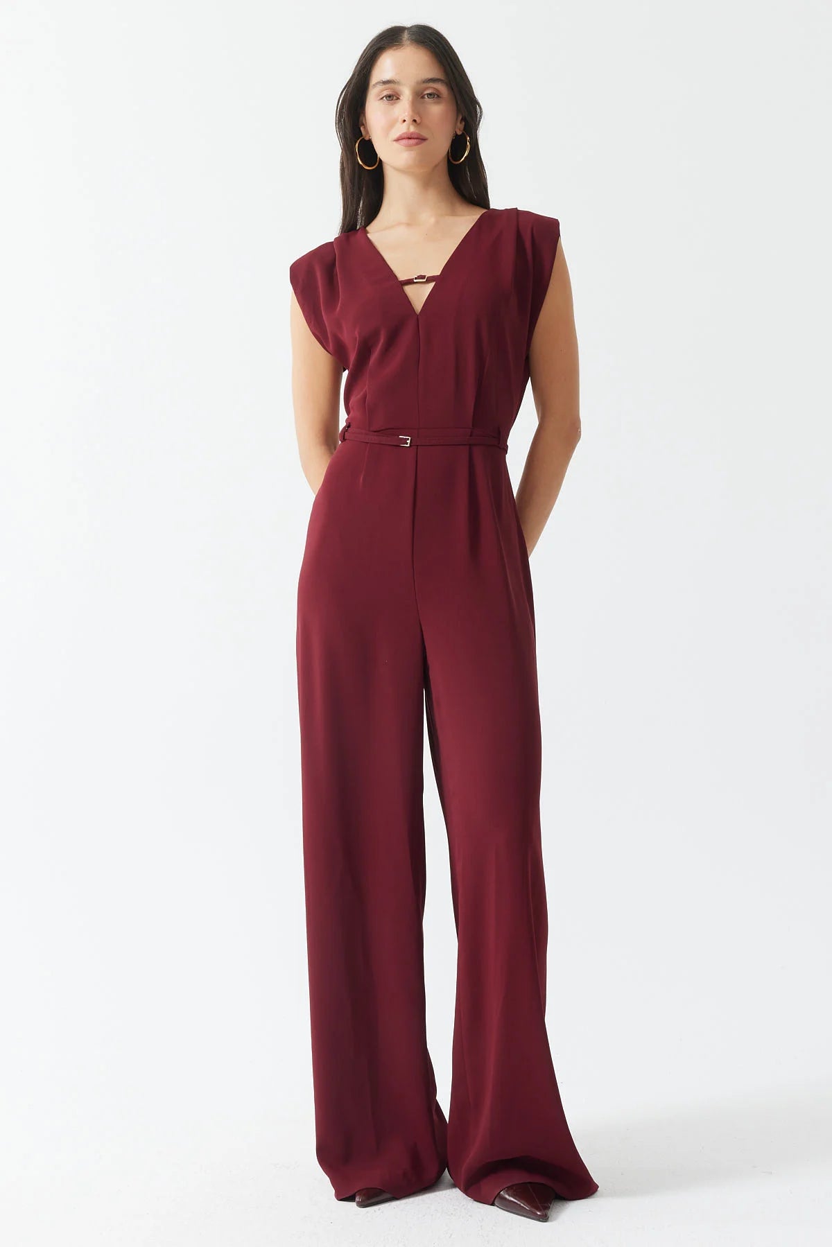 Women's Jumpsuit with Belt Detail