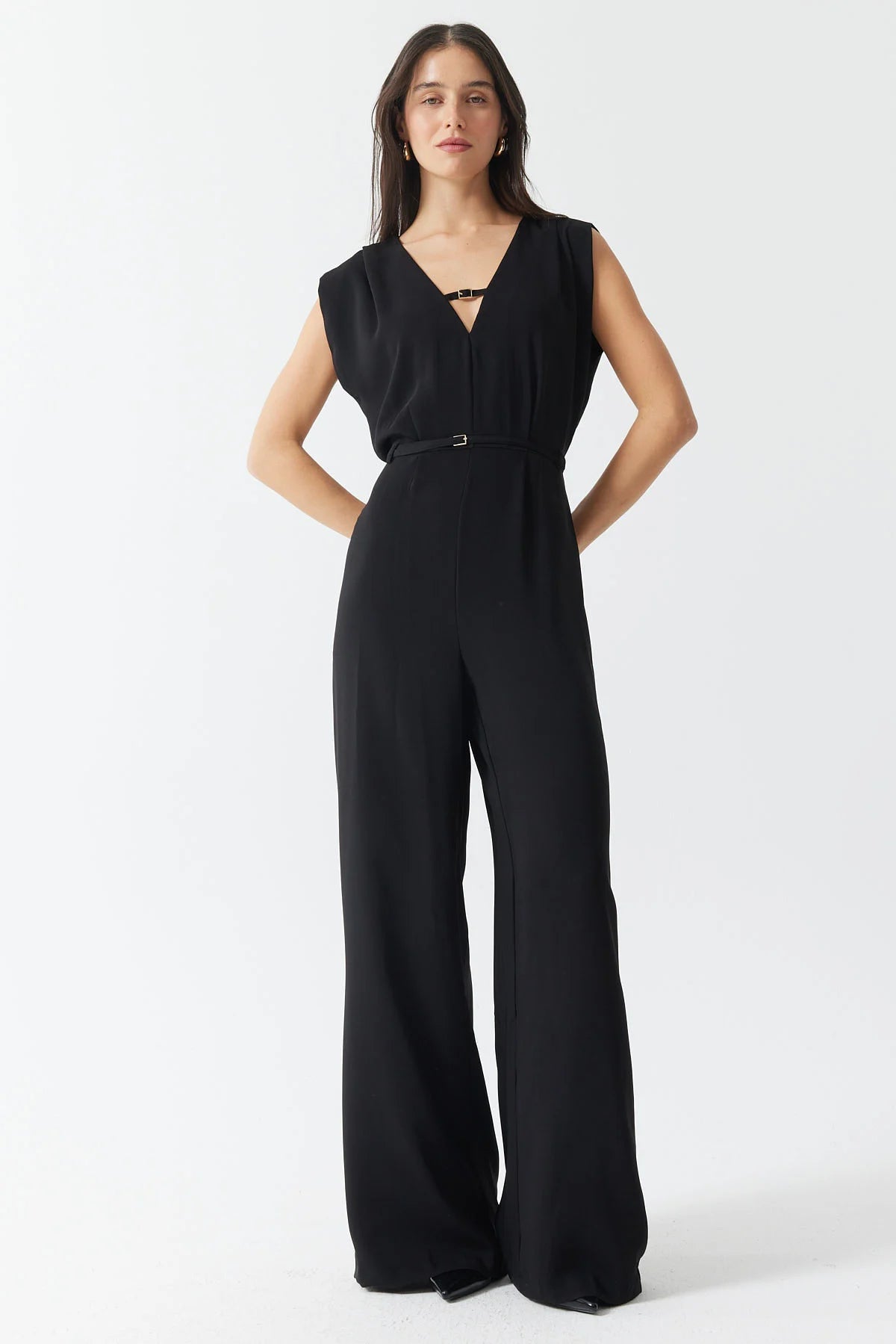 Women's Jumpsuit with Belt Detail