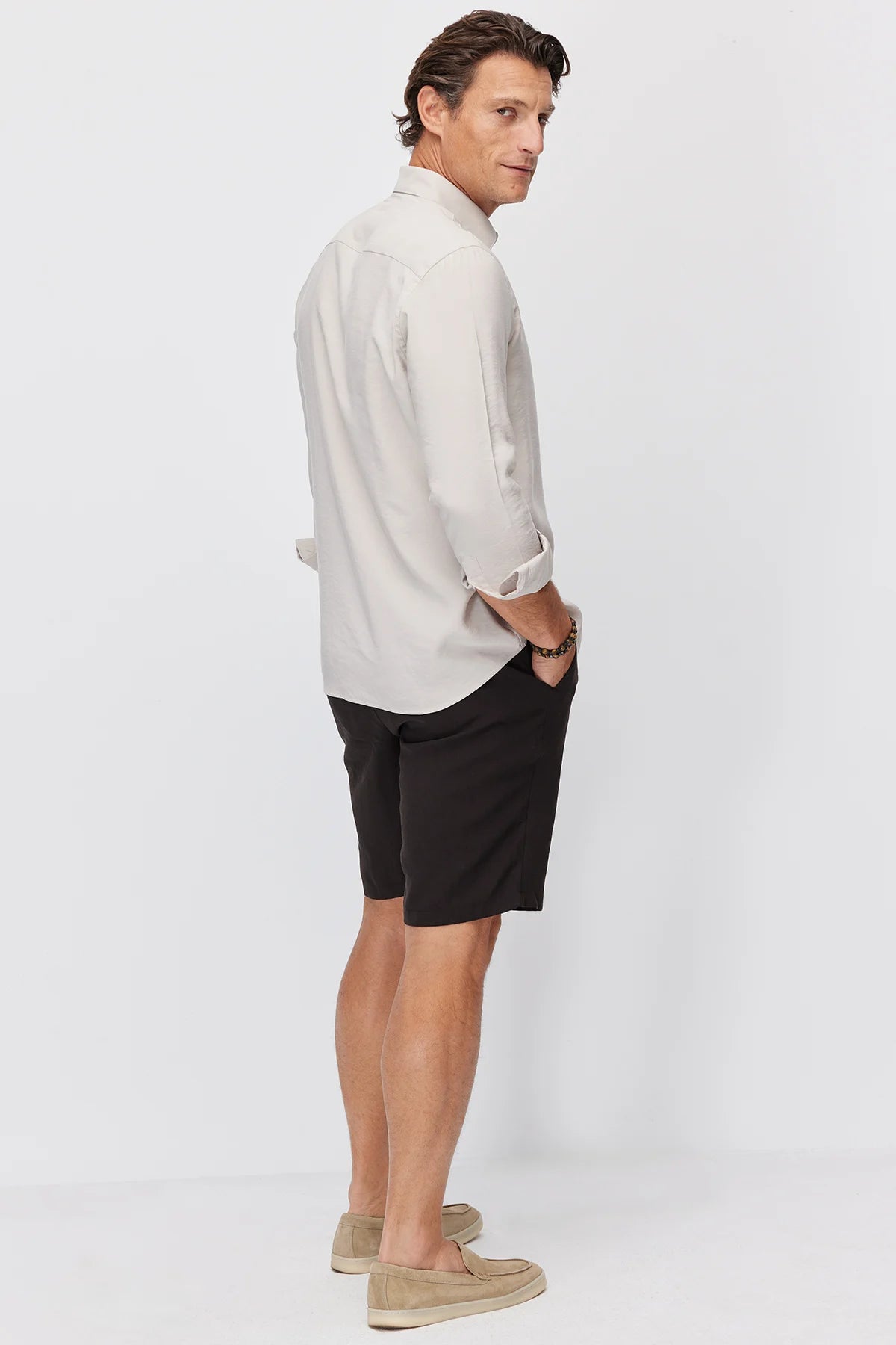 Men's Jogger Shorts with Semi-Elastic Waistband
