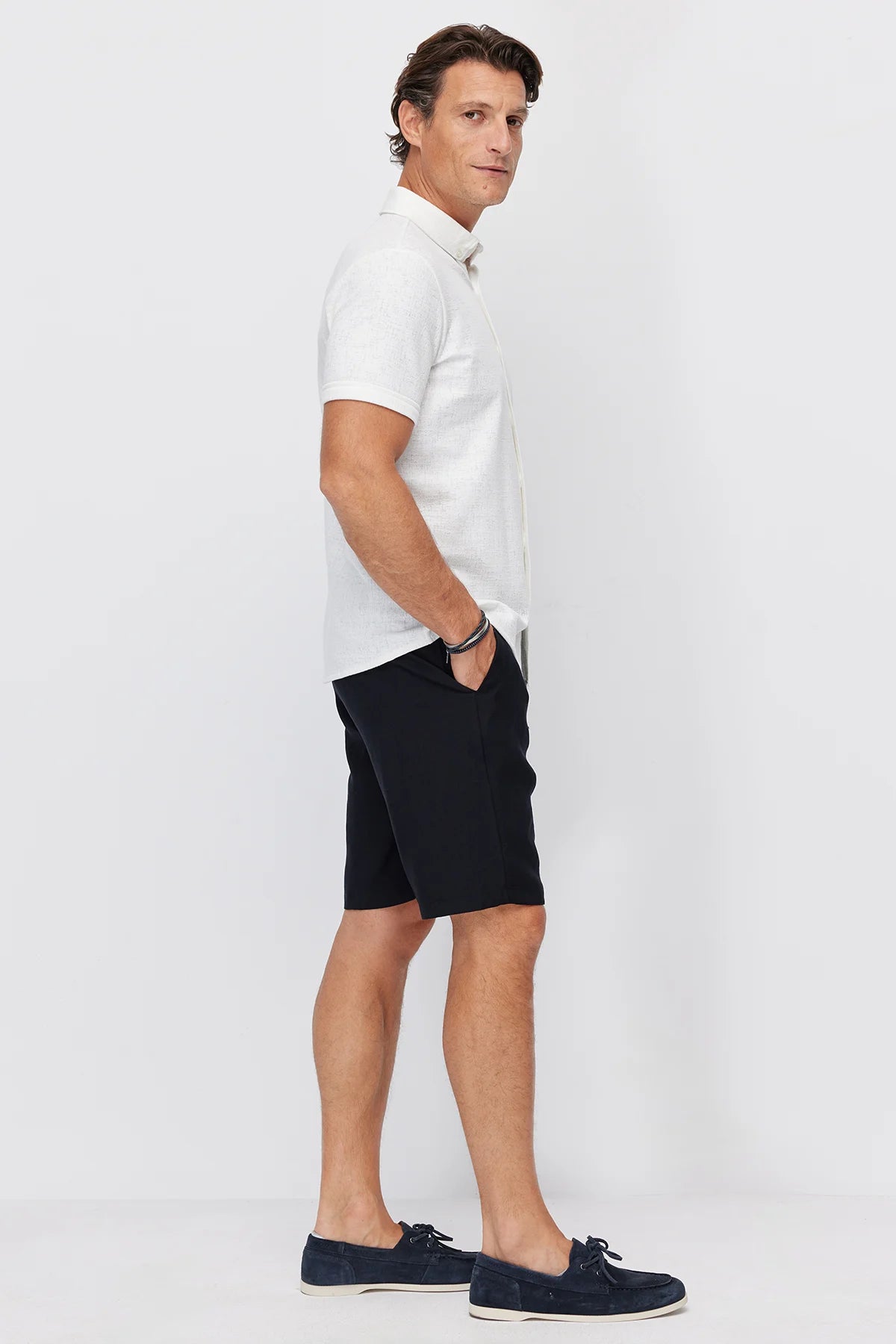 Men's Jogger Shorts with Semi-Elastic Waistband