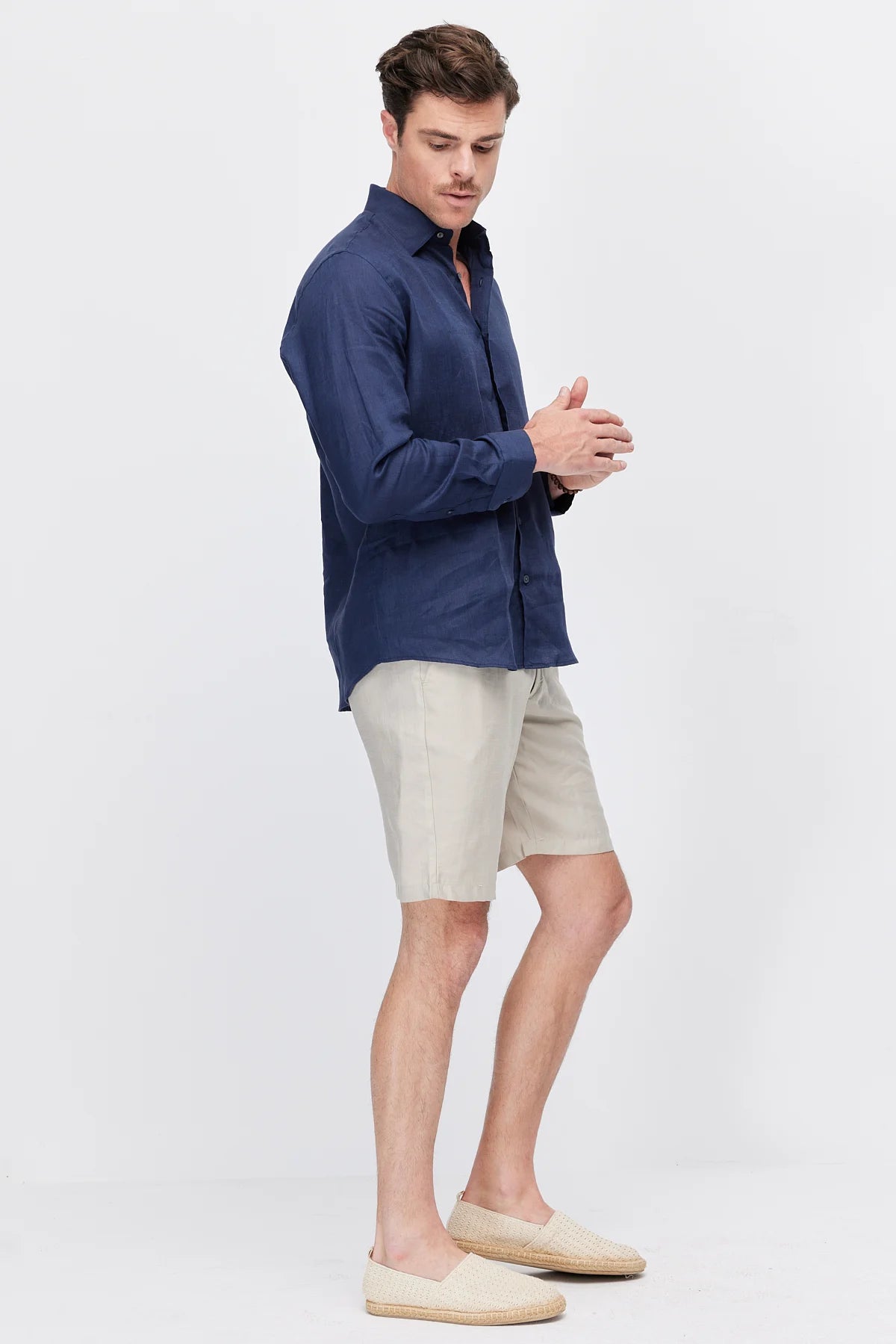 Men's Jogger Shorts with Semi-Elastic Waistband