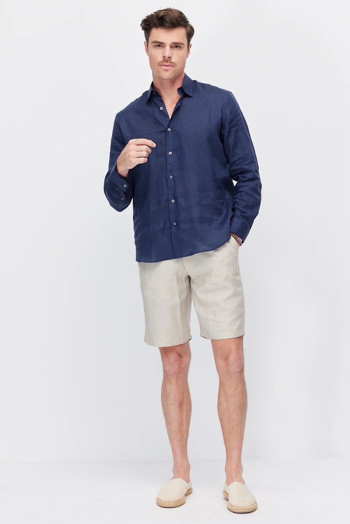 Men's Jogger Shorts with Semi-Elastic Waistband