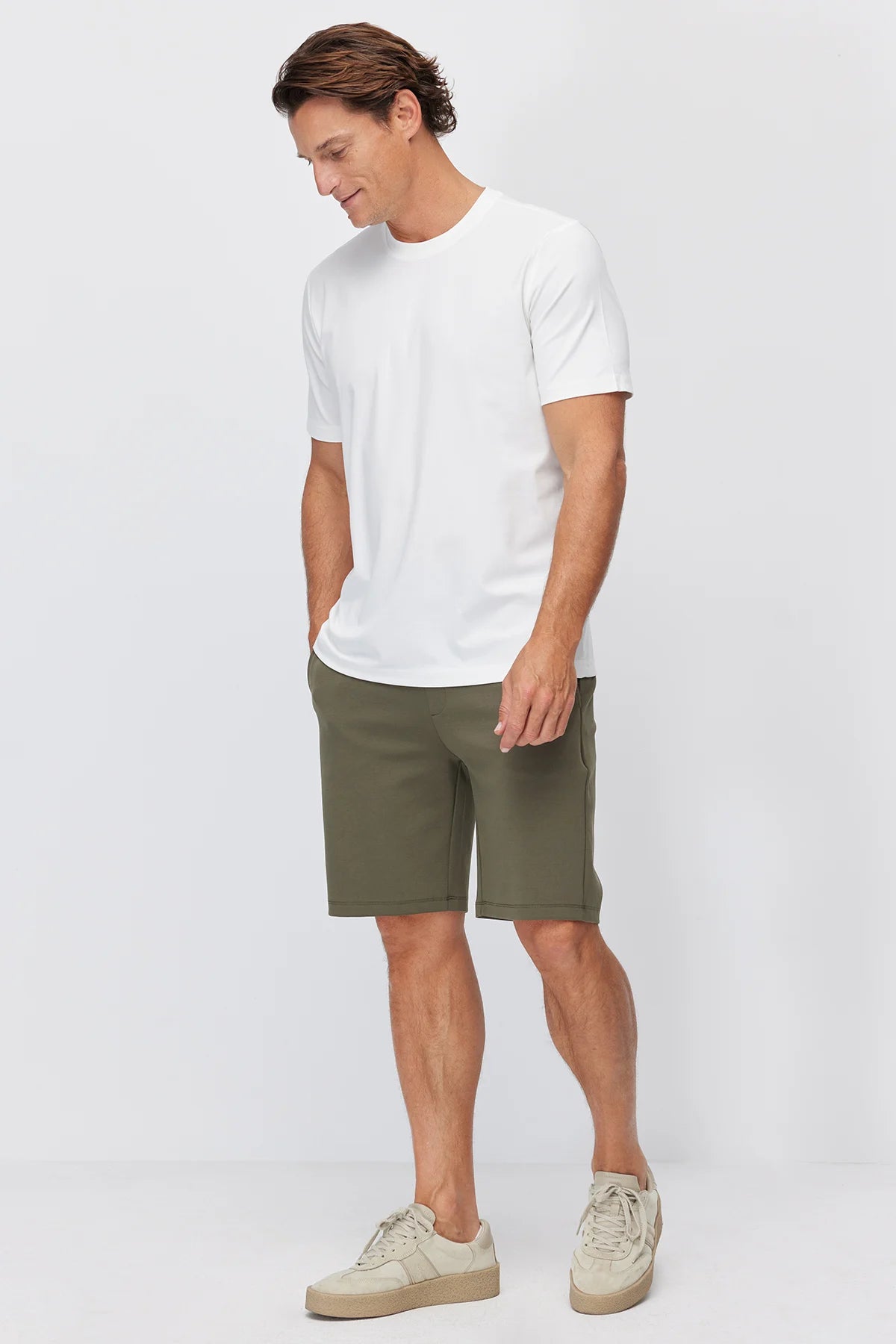 Men's Shorts with Elastic Waistband and Pockets