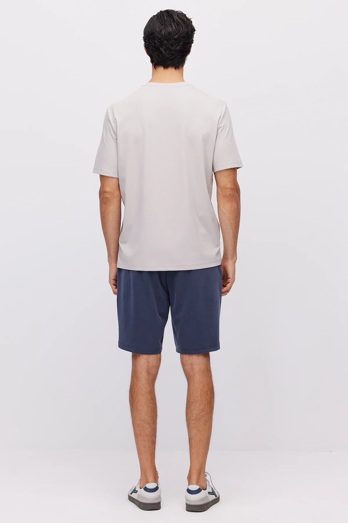 Men's Shorts with Elastic Waistband and Tie