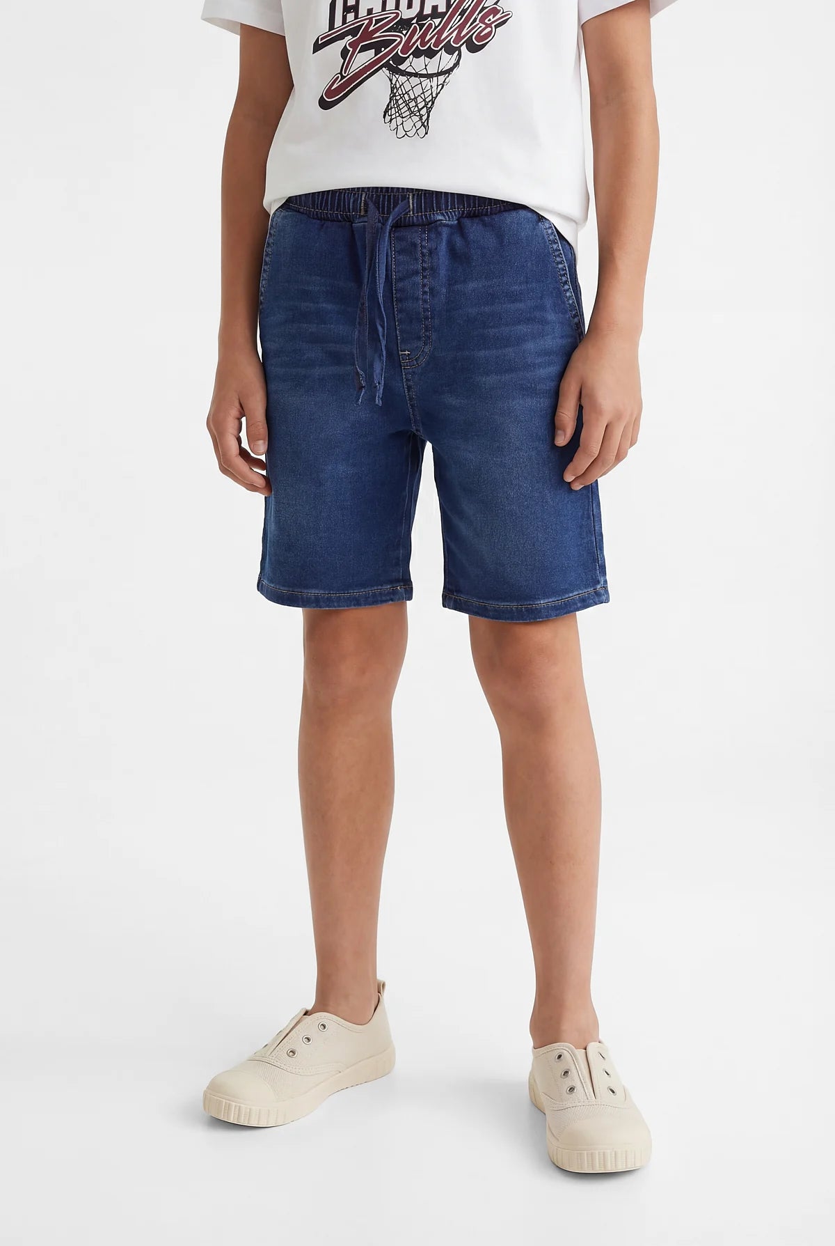 Boys' Denim Shorts with Elastic Waistband