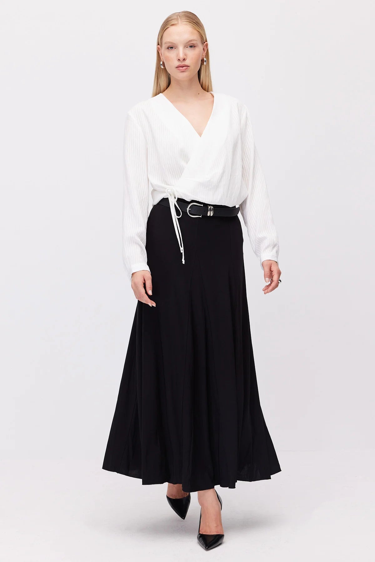 Women's High-Waisted Midi Skirt