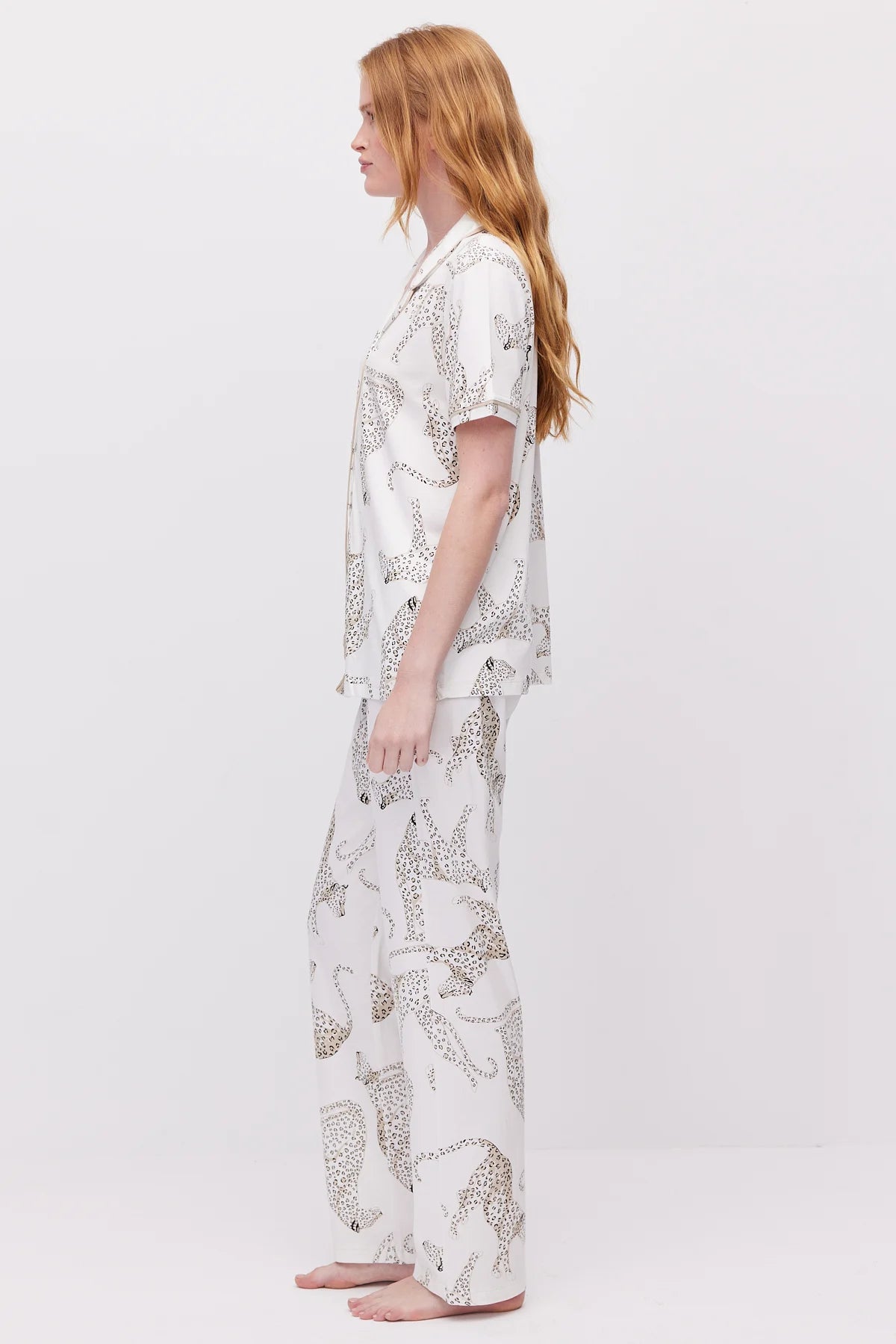 Women's Printed Button-Front Pajama Set
