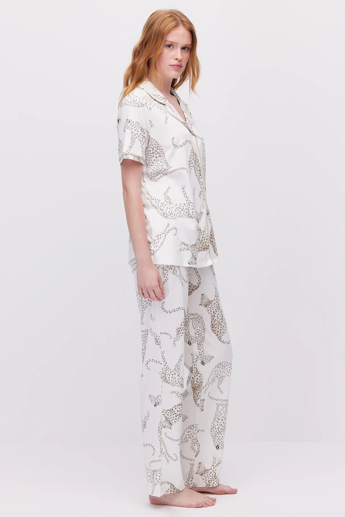 Women's Printed Button-Front Pajama Set
