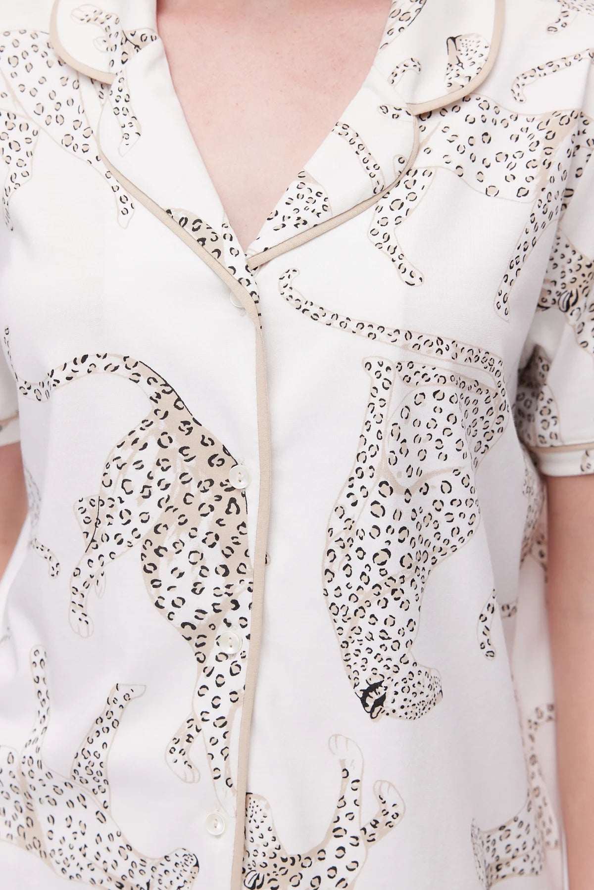 Women's Printed Button-Front Pajama Set