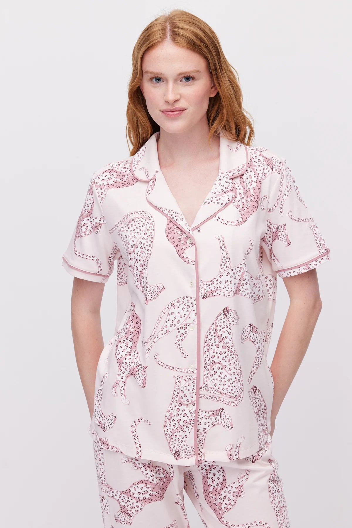 Women's Printed Button-Front Pajama Set