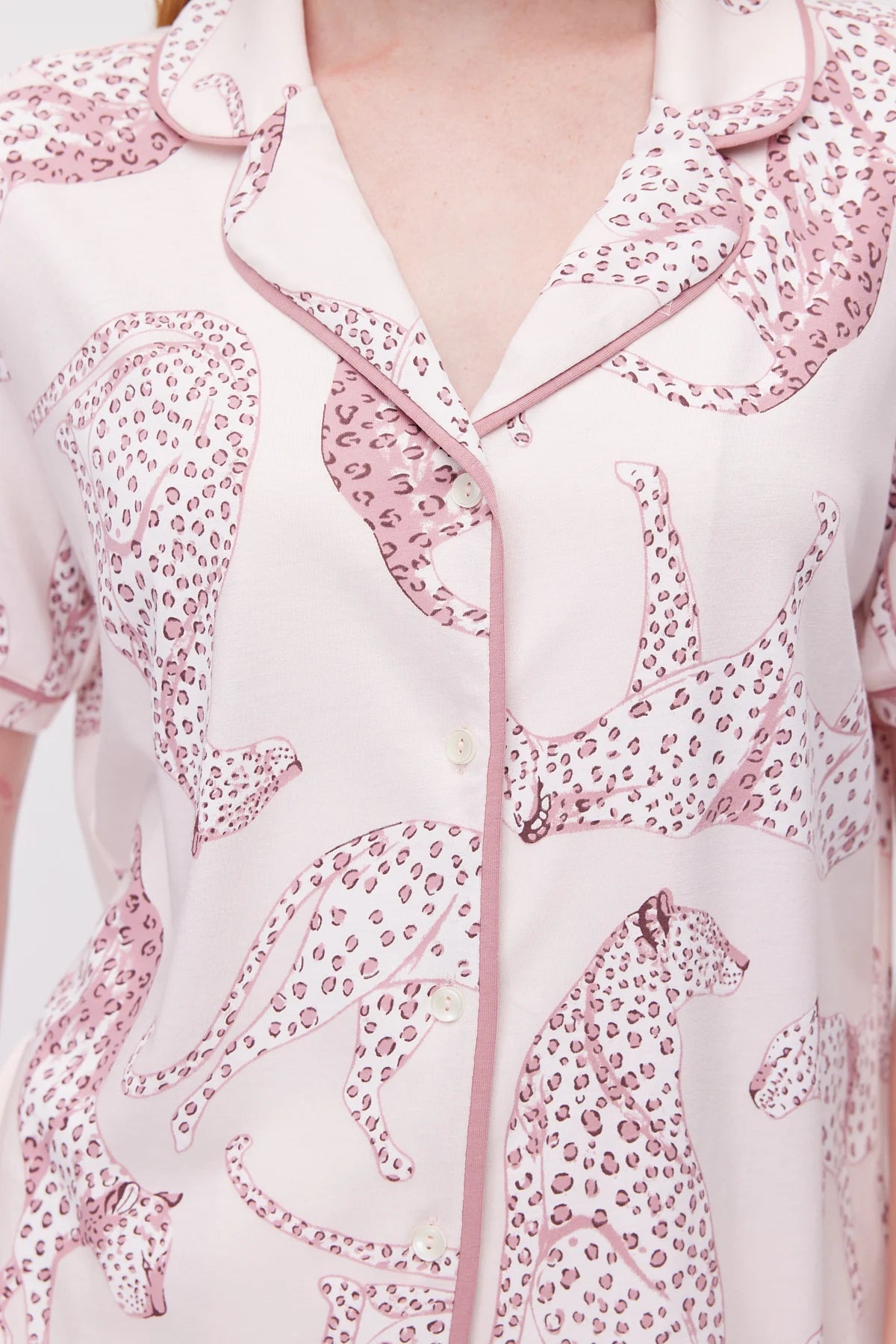 Women's Printed Button-Front Pajama Set