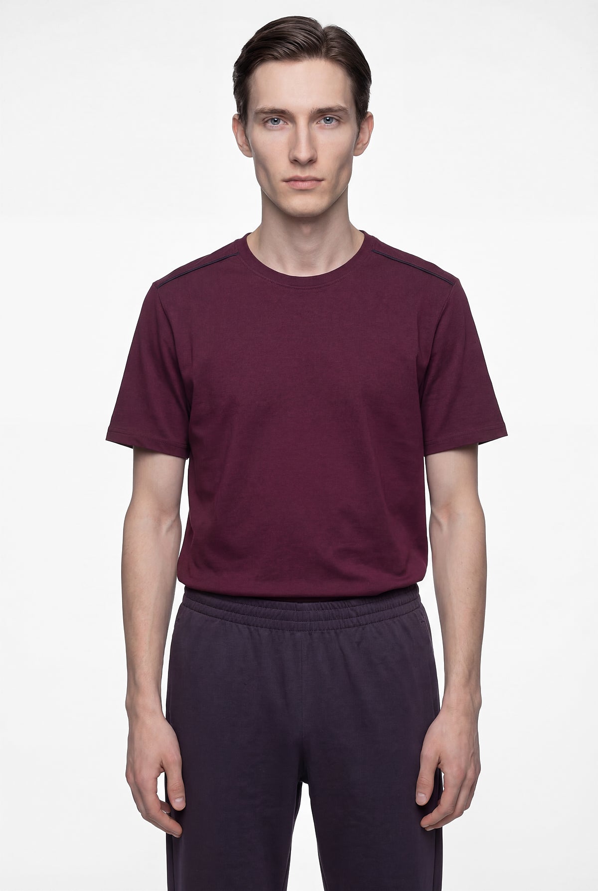 Mans' Short-Sleeved Patterned Pajama Set