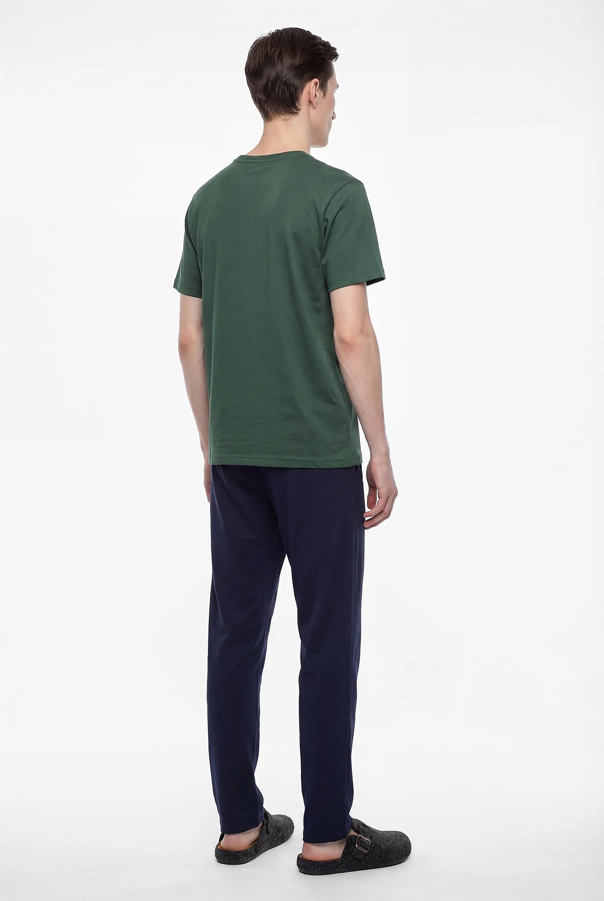 Mans' Short-Sleeved Patterned Pajama Set