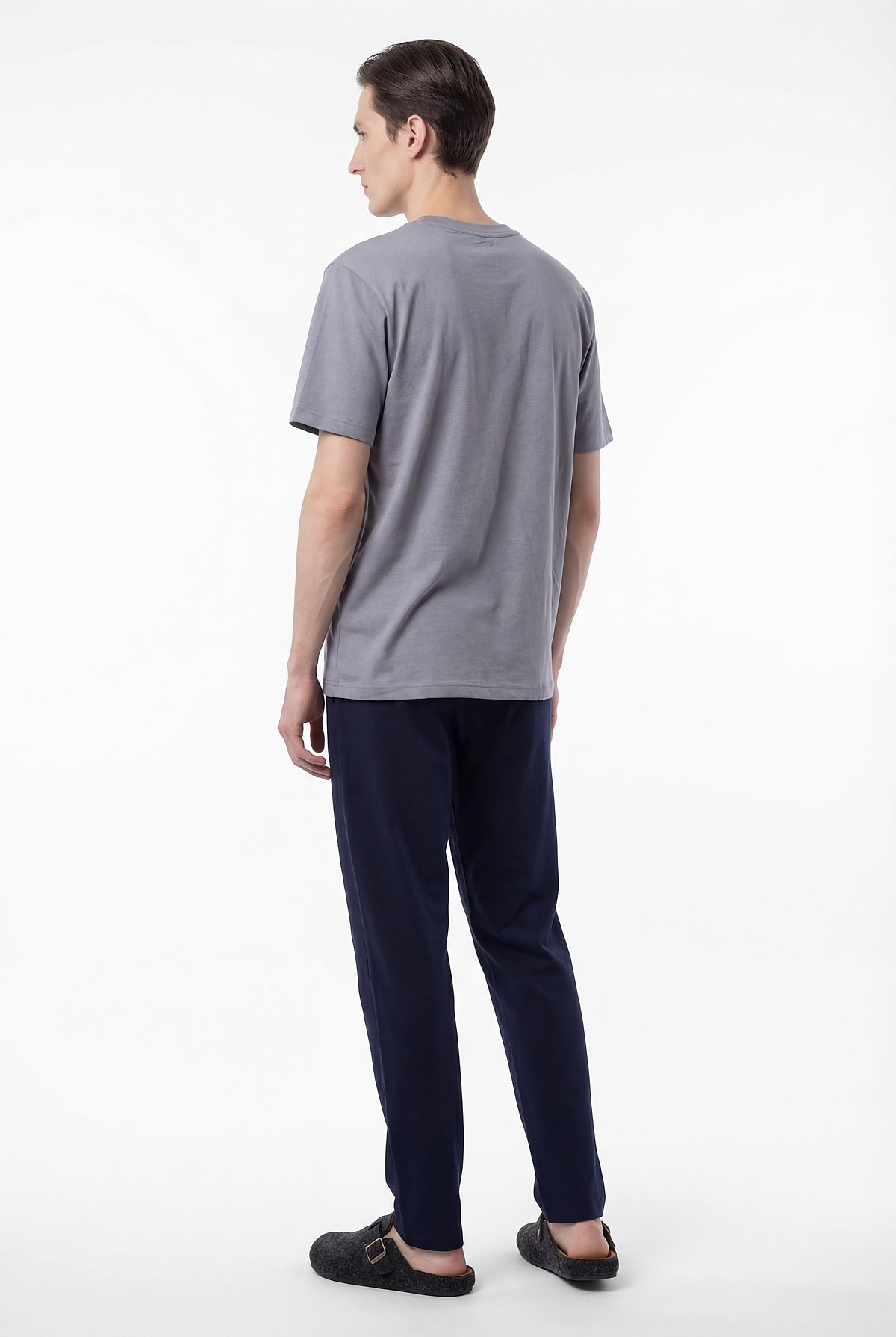 Mans' Short-Sleeved Patterned Pajama Set