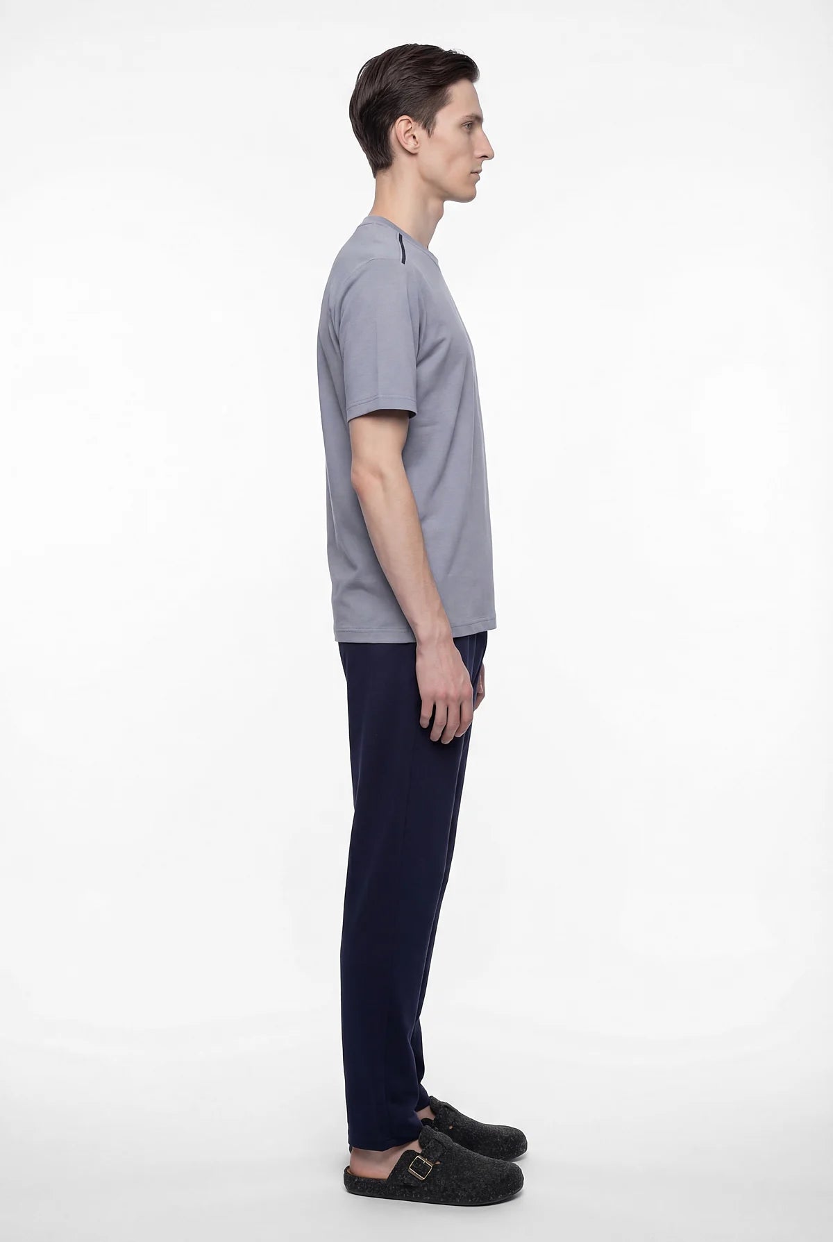 Mans' Short-Sleeved Patterned Pajama Set