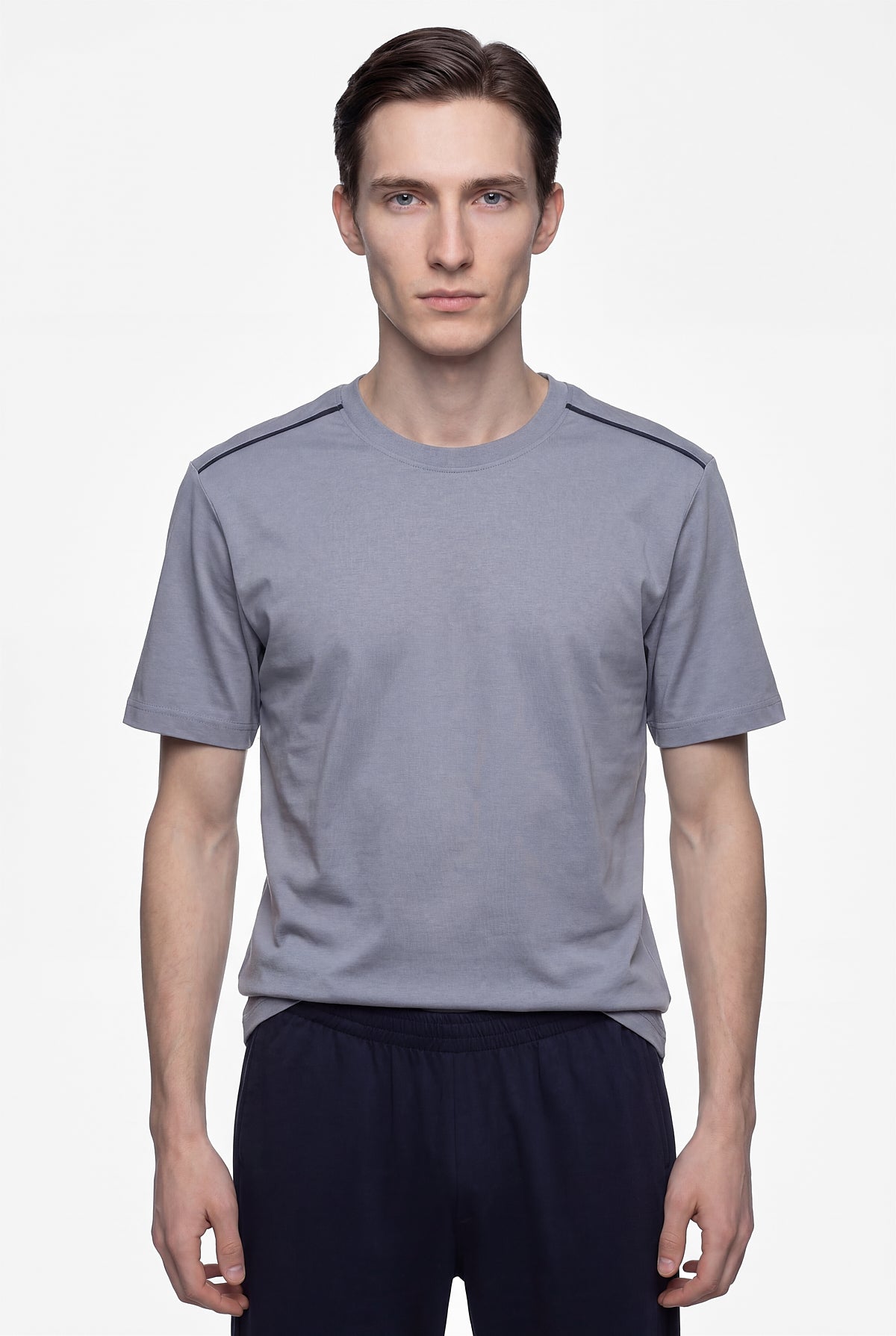 Mans' Short-Sleeved Patterned Pajama Set