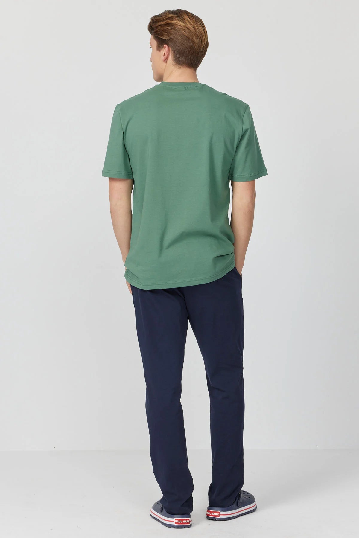 Men's Short-Sleeved Textured Pajama Set