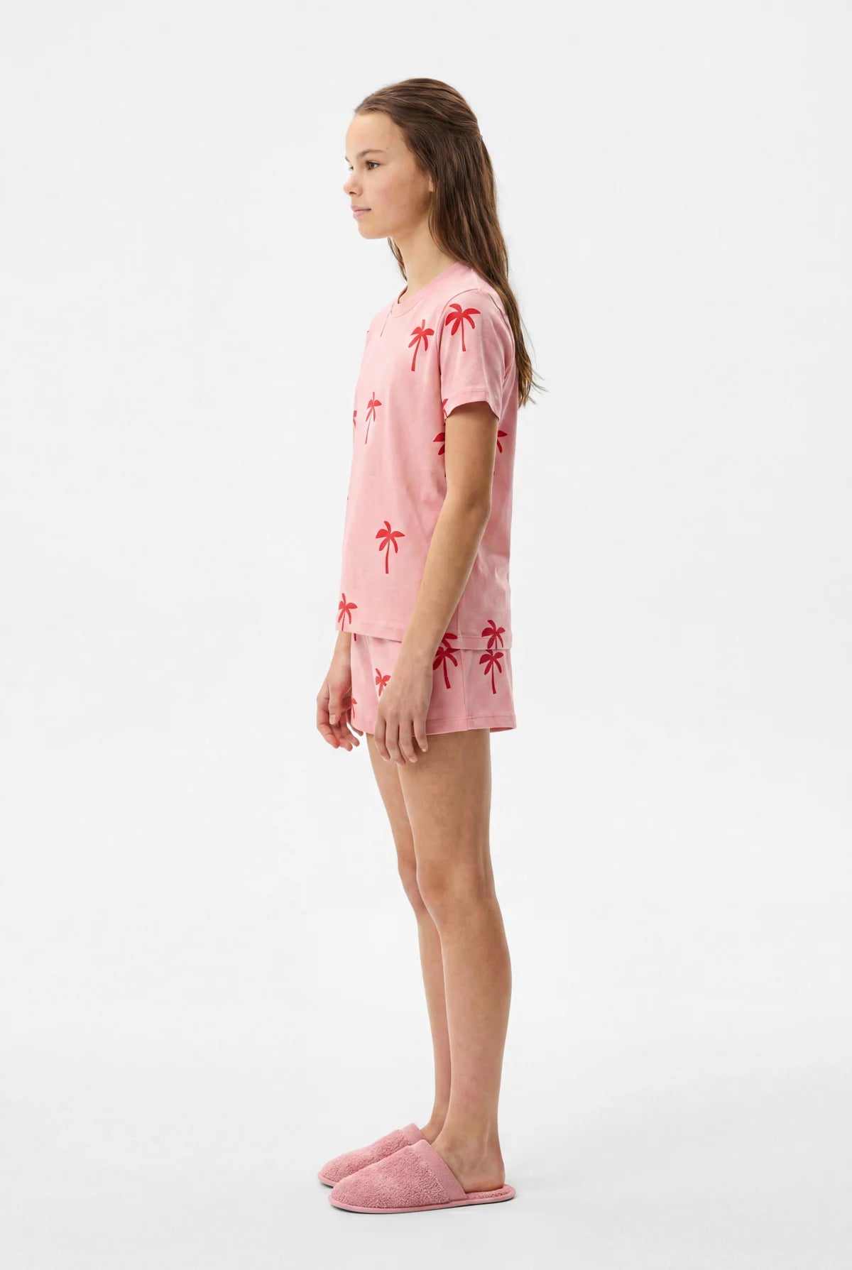 Girls' Printed Pajama Set with Shorts