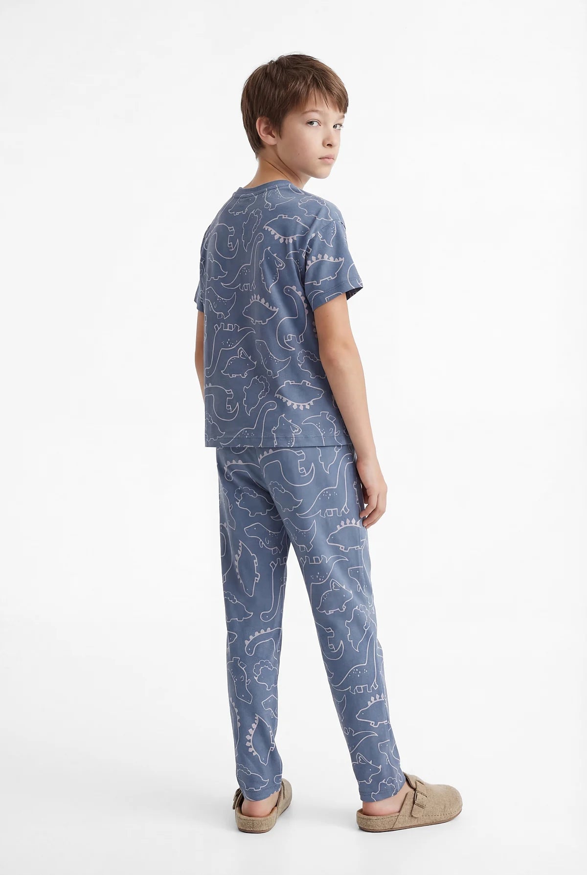 Erkek Çocuk Basic Desenli Pijama Takımı 