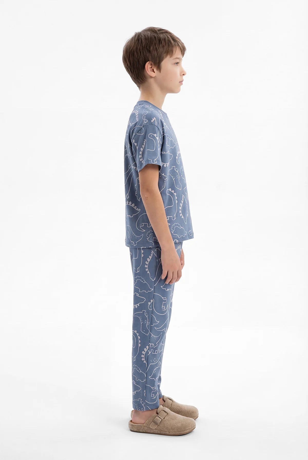 Erkek Çocuk Basic Desenli Pijama Takımı 