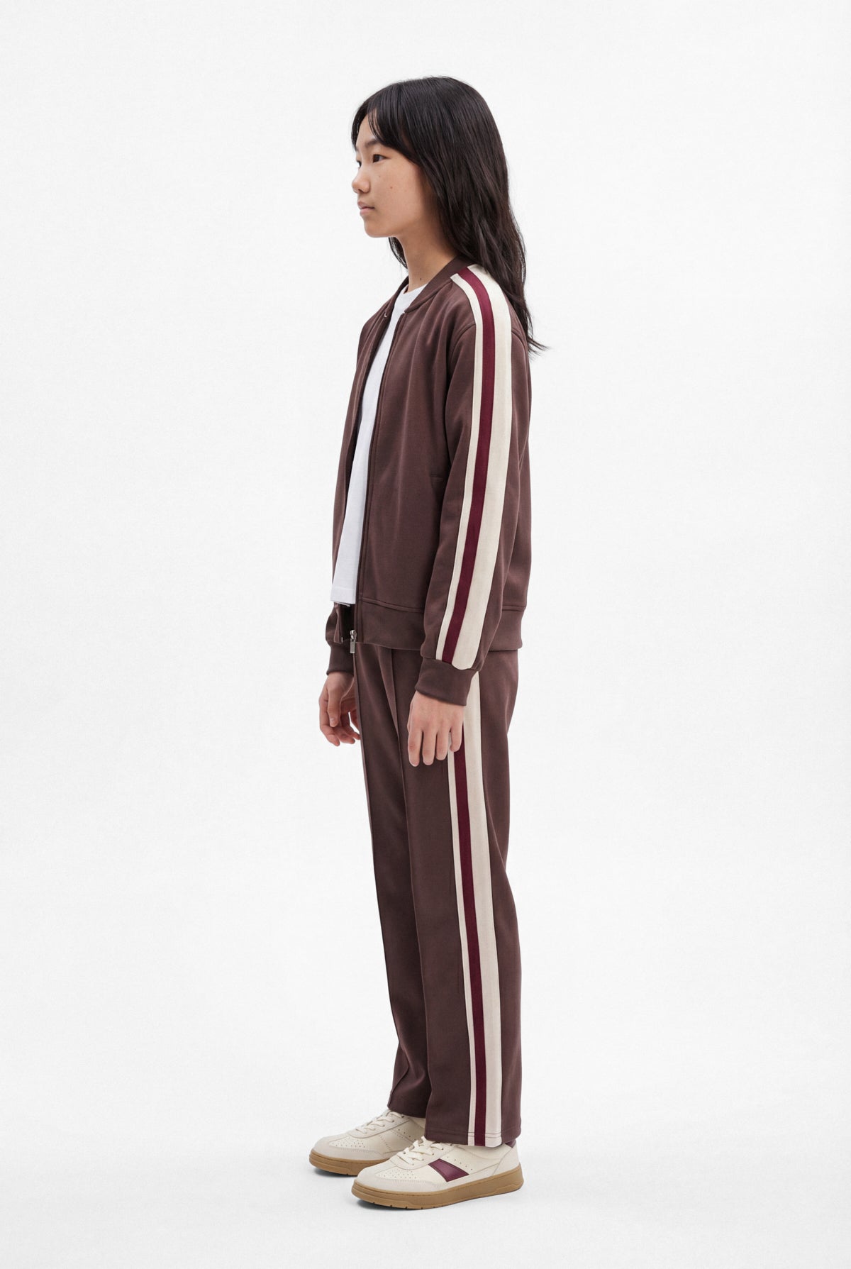 Girls' Straight Leg Sweatpants with Side Stripe Detail