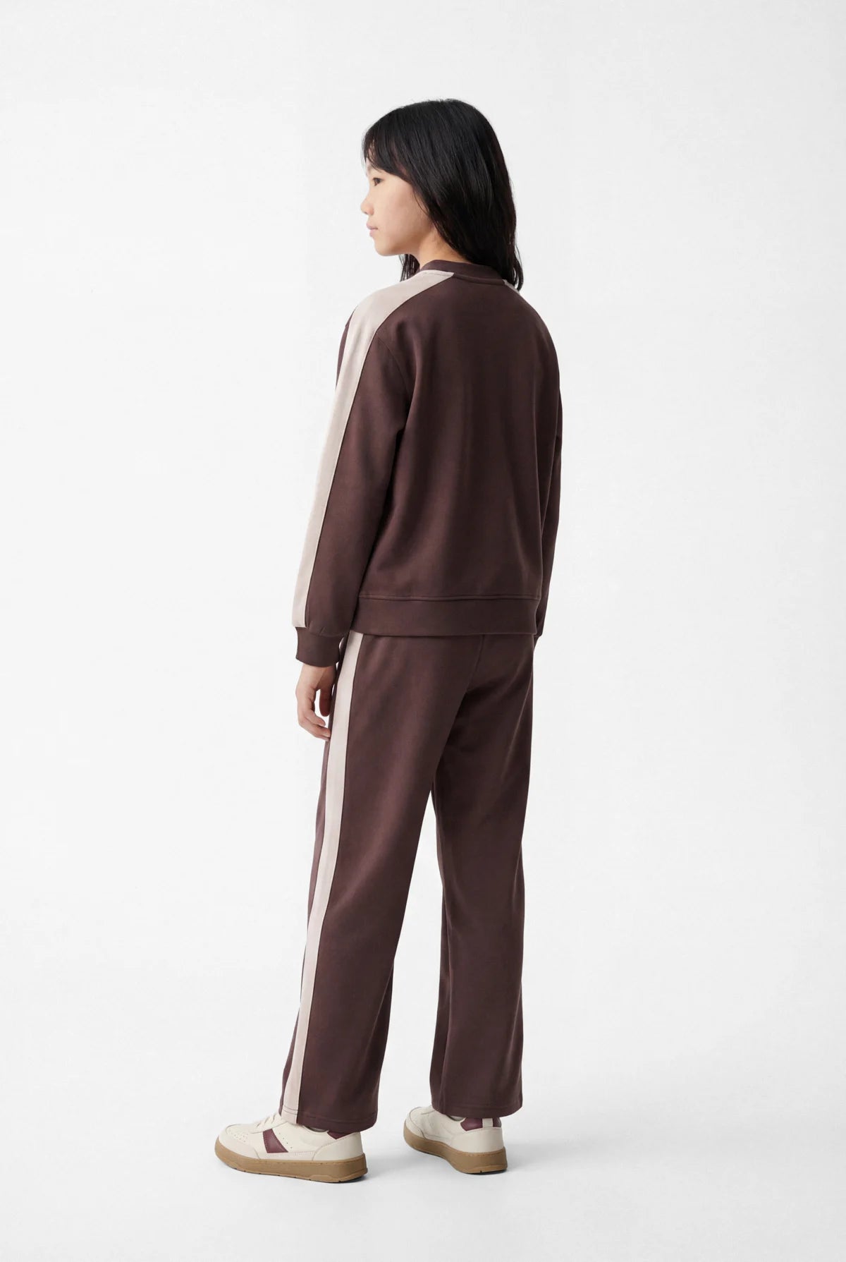 Girls' Straight Leg Sweatpants with Side Stripe Detail