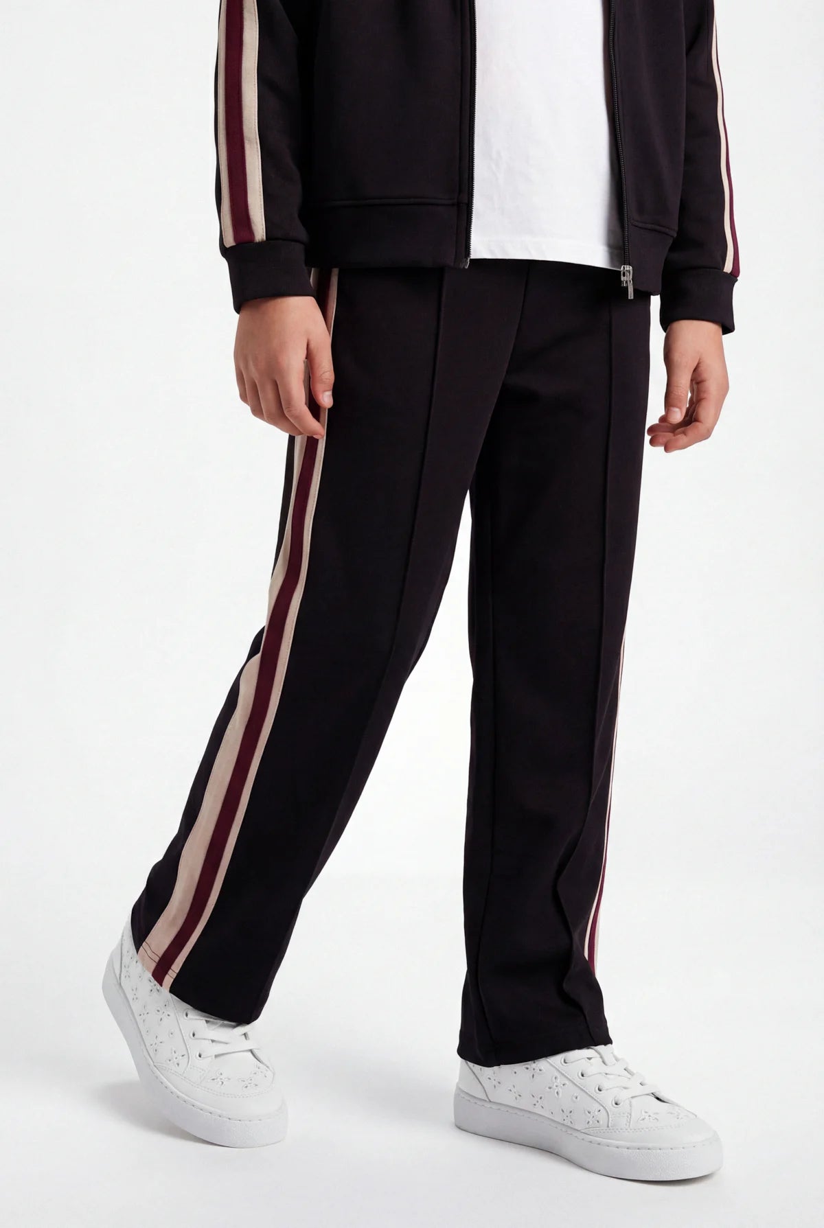 Girls' Straight Leg Sweatpants with Side Stripe Detail