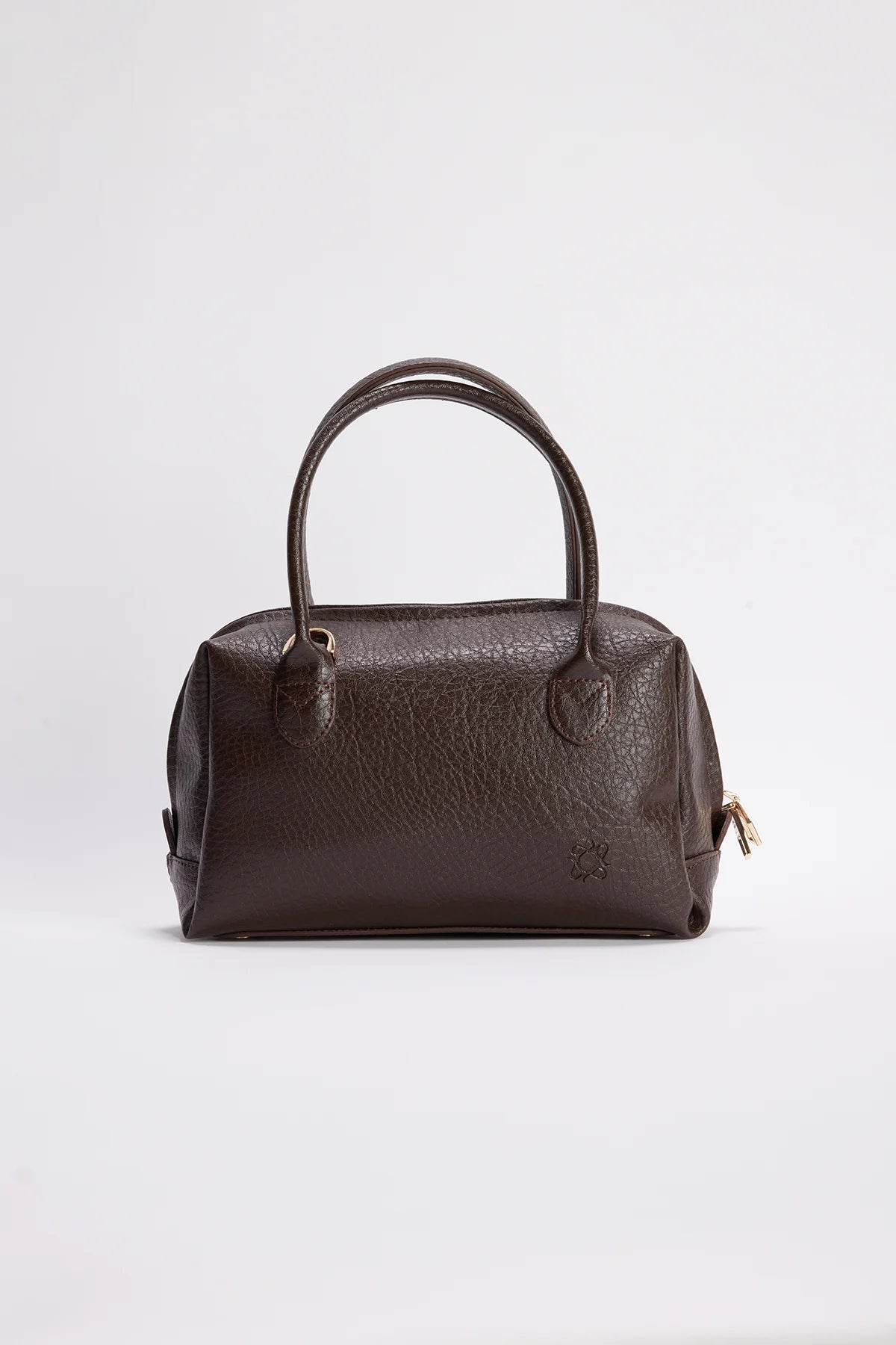 Women's Handbag with Scarf Detail Bowling bag style handbag