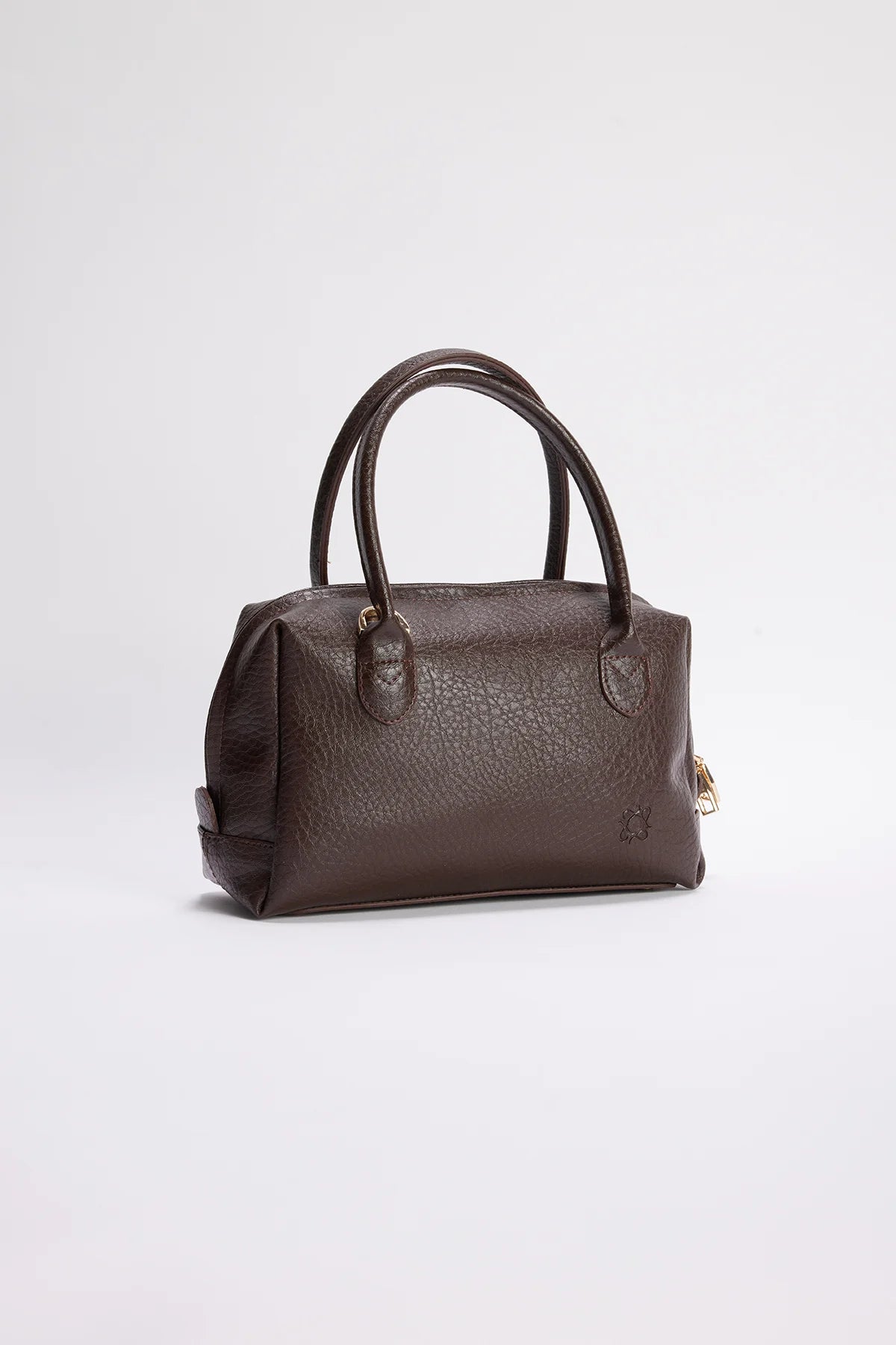 Women's Handbag with Scarf Detail Bowling bag style handbag